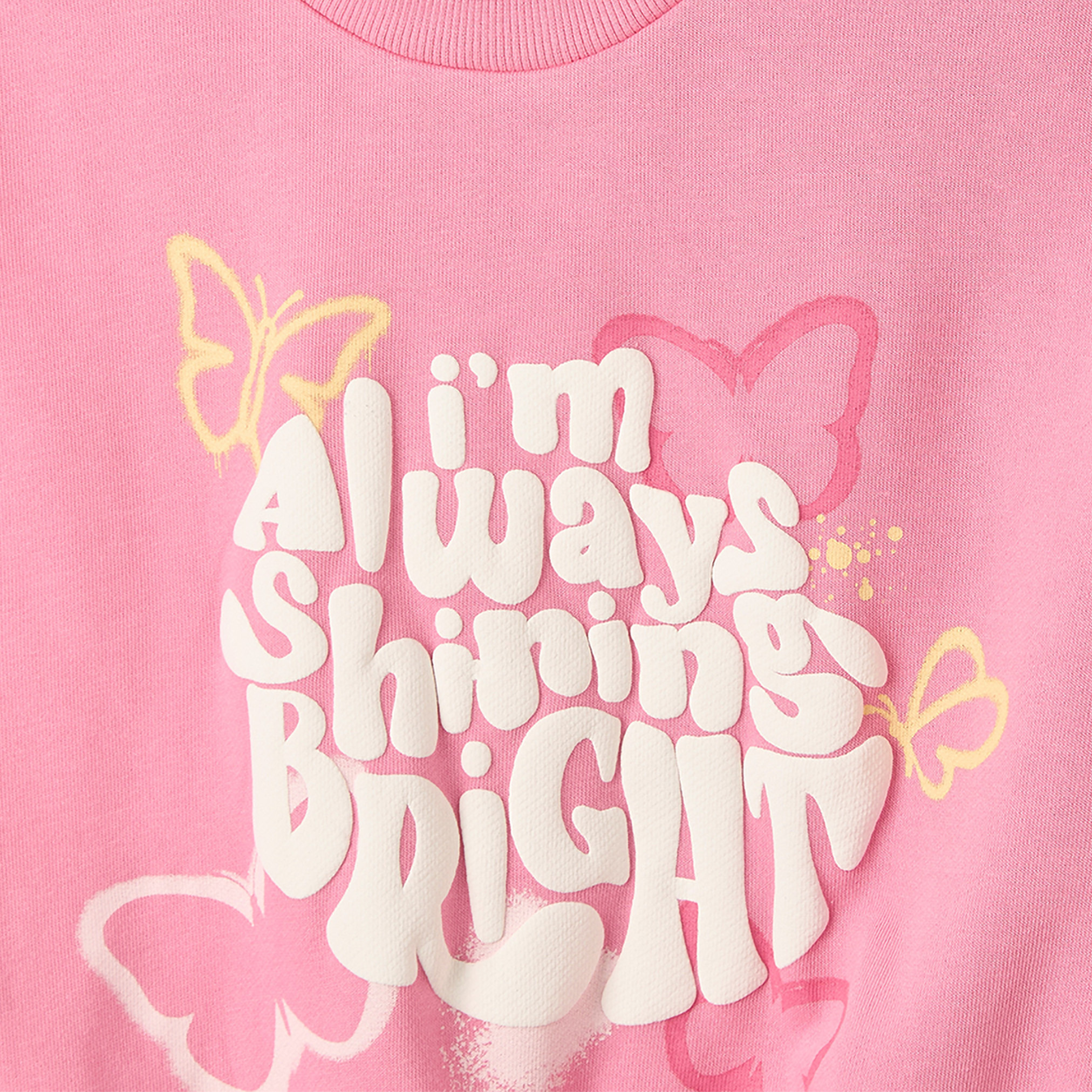 Juniors Slogan Print Sweatshirt with Long Sleeves-girls-clothing-sweatshirts-image-4