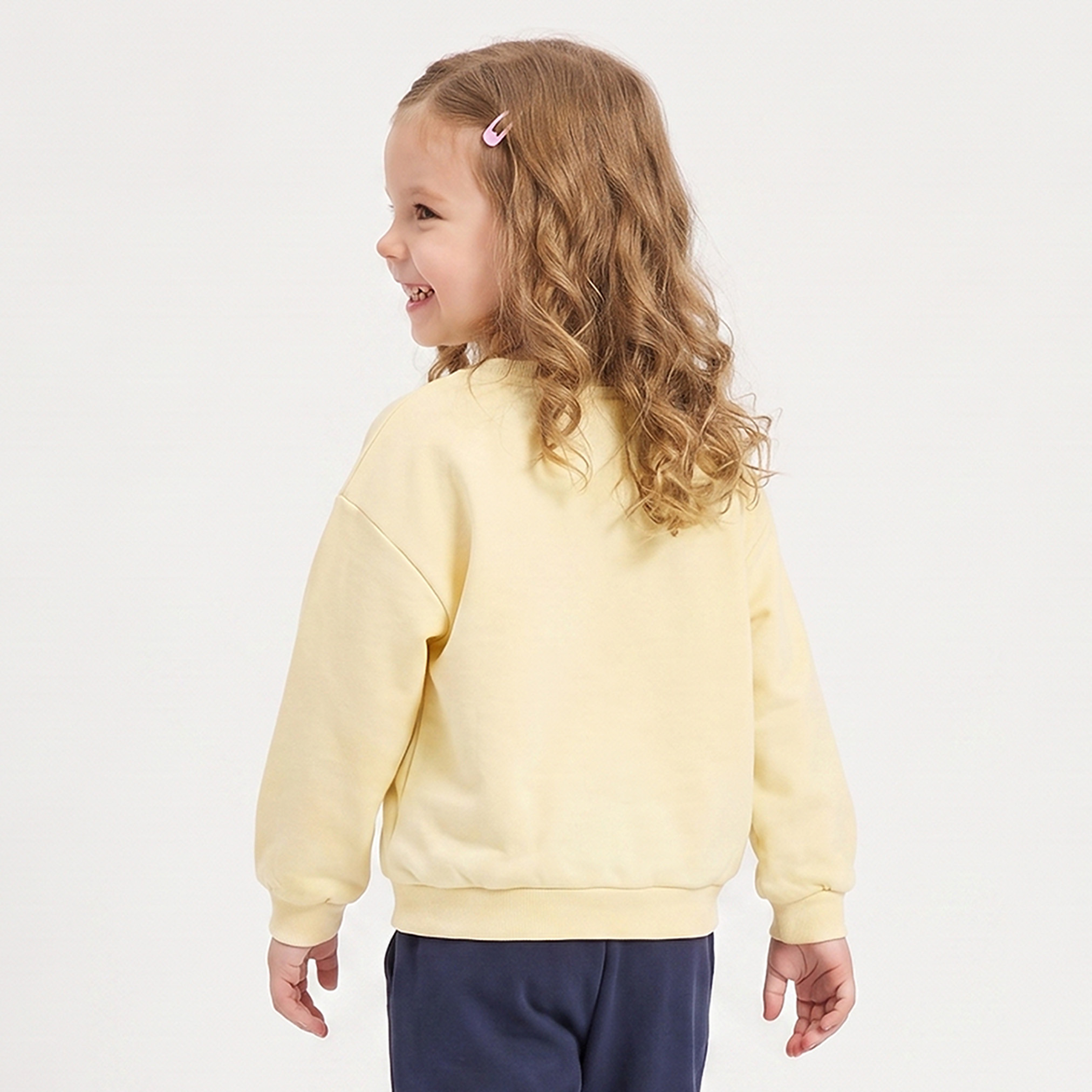 Juniors Bow Print Sweatshirt with Long Sleeves-girls-clothing-sweatshirts-image-3