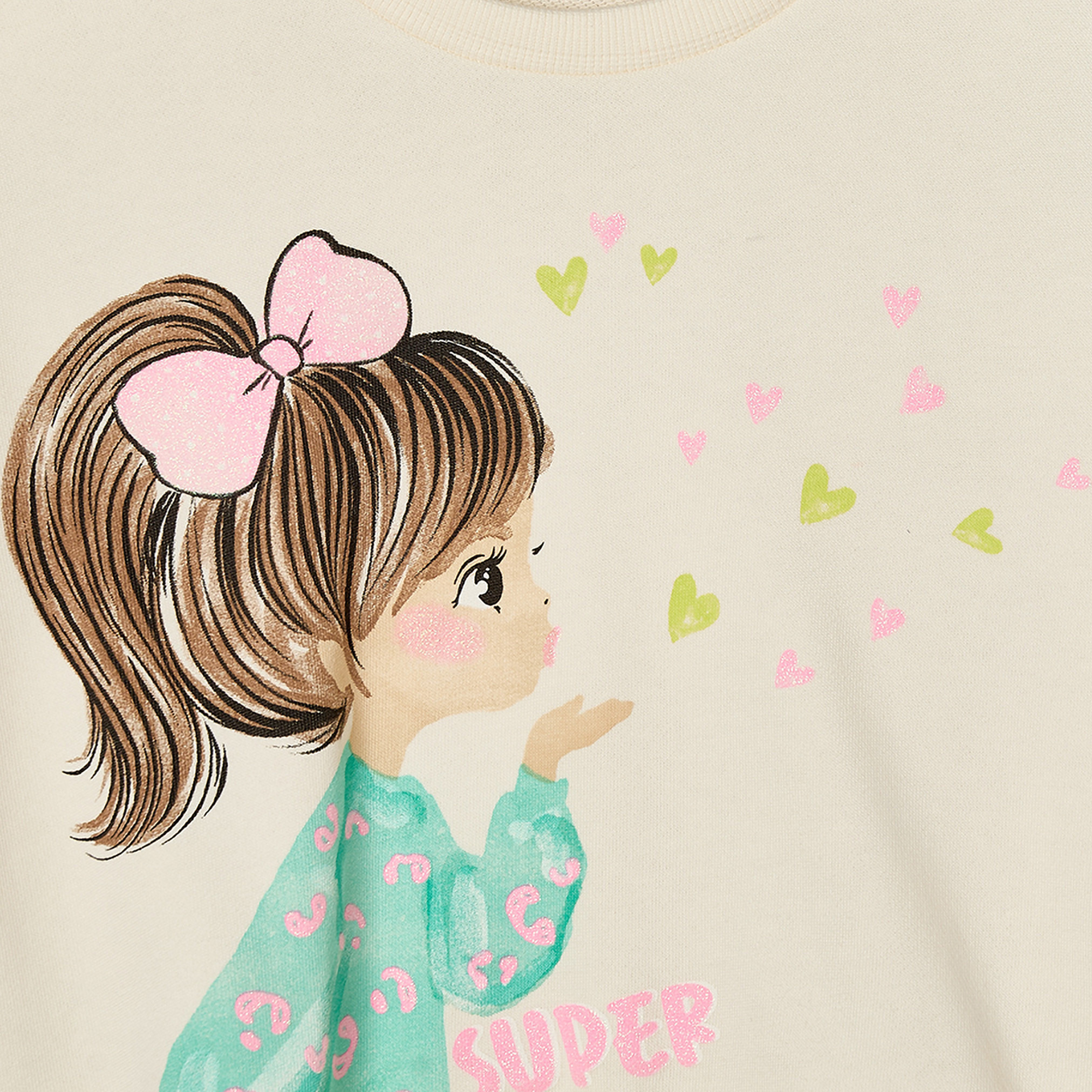 سويت شيرت بأكمام طويلة وطبعات جرافيك من جونيورز-girls-clothing-sweatshirts-image-4