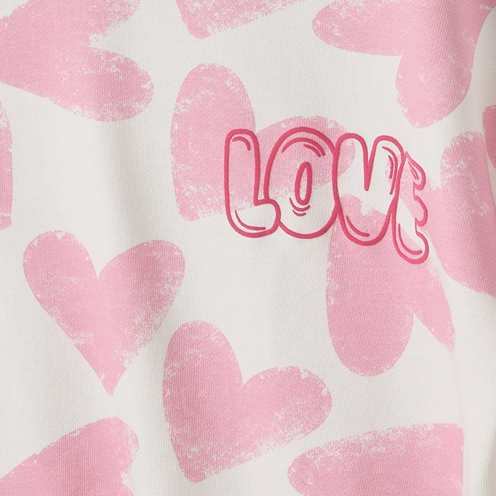 Juniors Crew Neck Sweatshirt with Heart Print-girls-clothing-sweatshirts-image-4