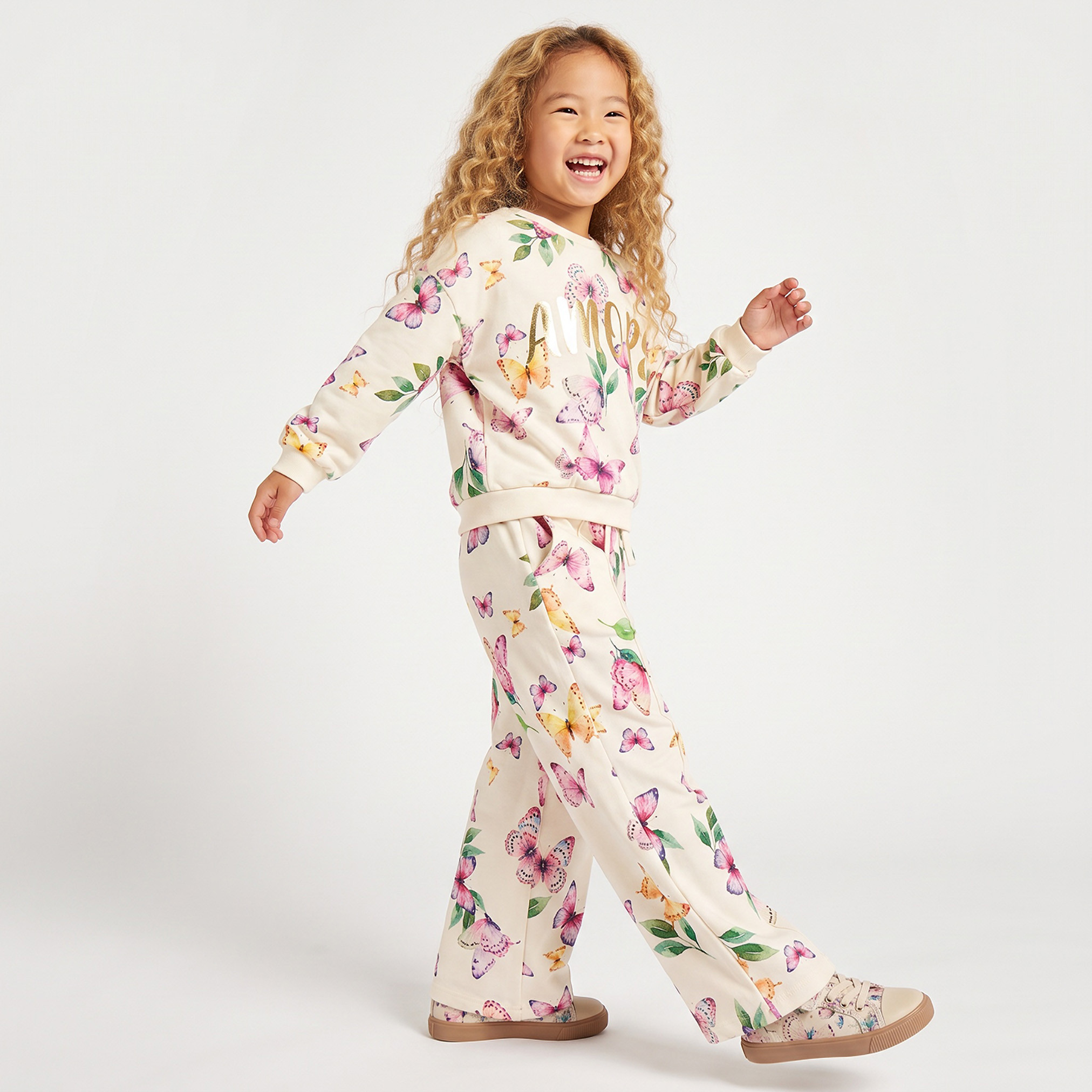 سويت شيرت قطن بأكمام طويلة وطبعات فراشات من جونيورز-girls-clothing-sweatshirts-image-5