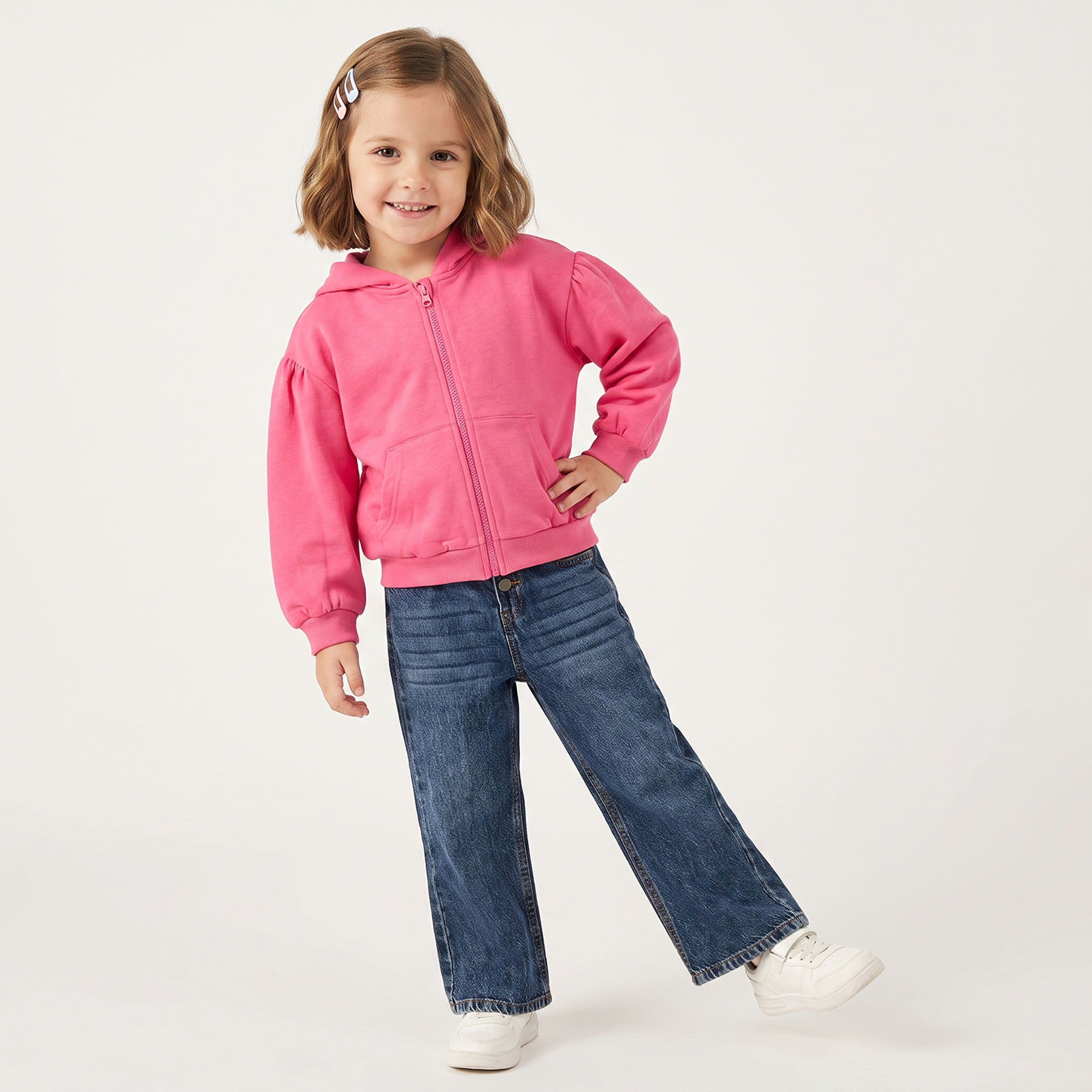 هودي بأكمام طويلة وجيوب كنغر من جونيورز-girls-clothing-sweatshirts-image-2