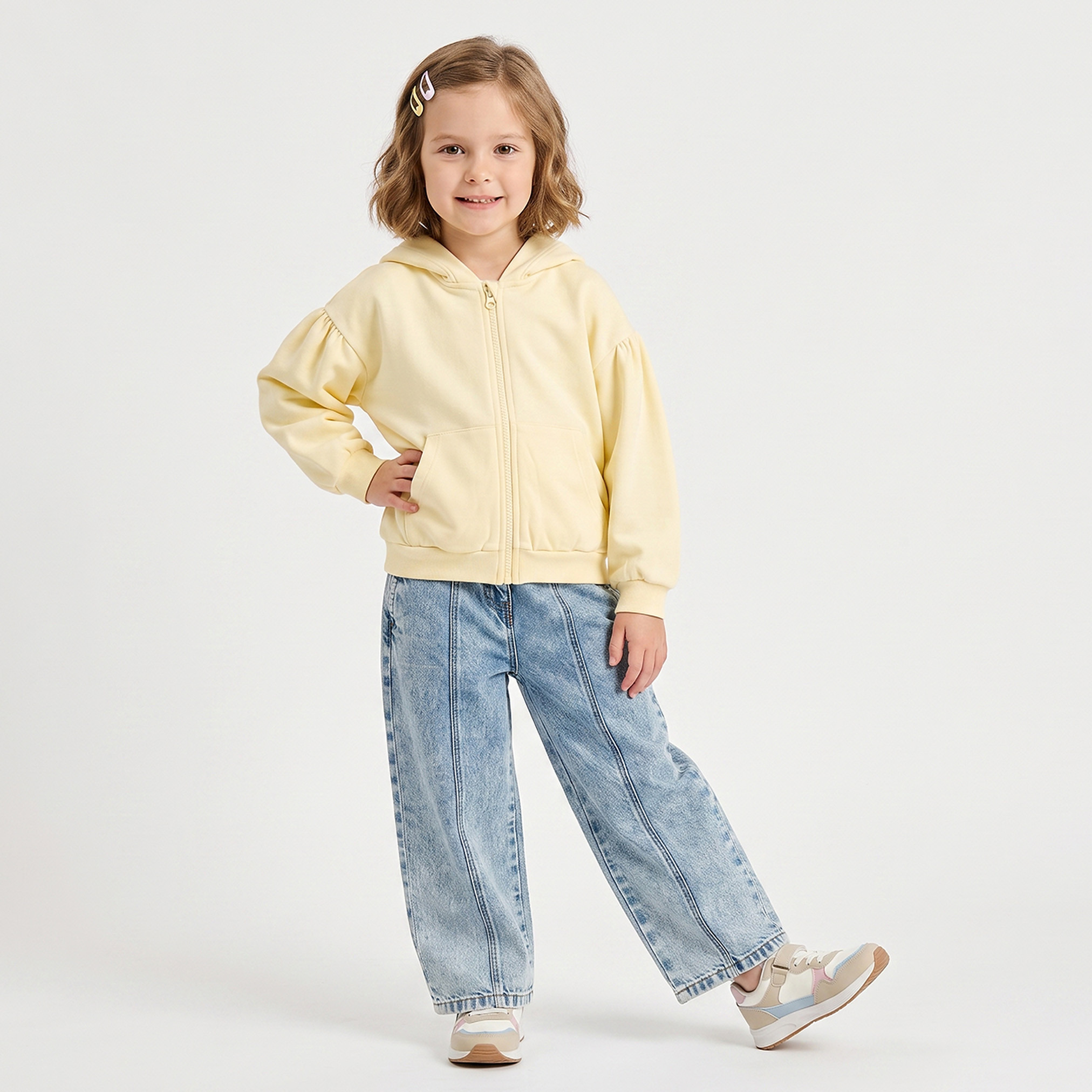 سويت شيرت بقبعة وأكمام طويلة من جونيورز-baby-girls-clothing-winterwear-jacketsandcoats-image-2