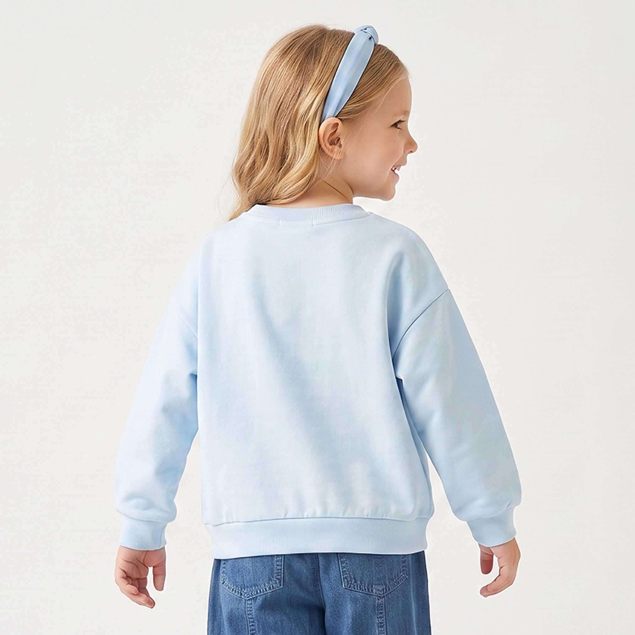 Juniors Bow Accent Sweatshirt with Long Sleeves-girls-clothing-sweatshirts-image-2