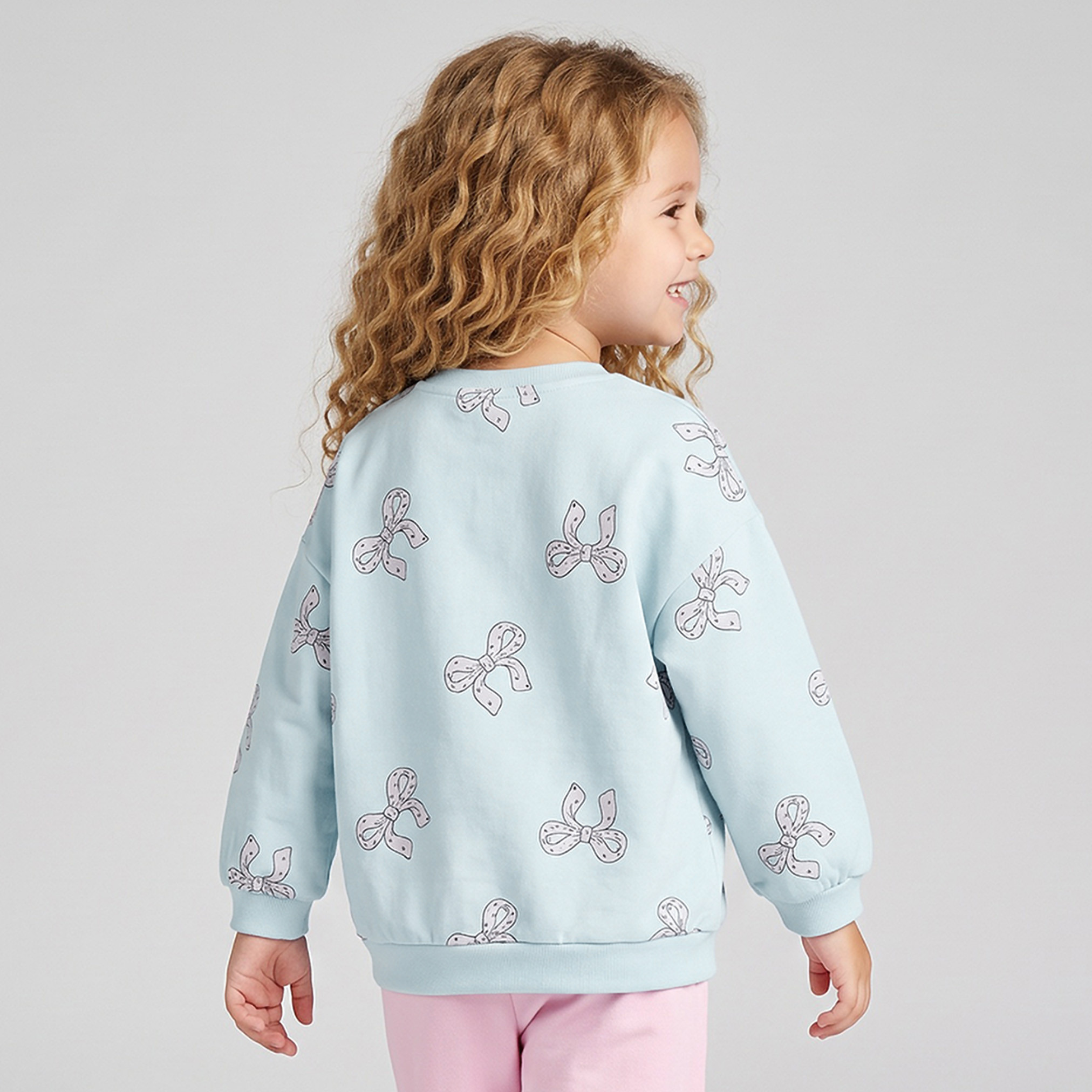سويت شيرت قطن بأكمام طويلة وطبعات فيونكات من جونيورز-girls-clothing-sweatshirts-image-3