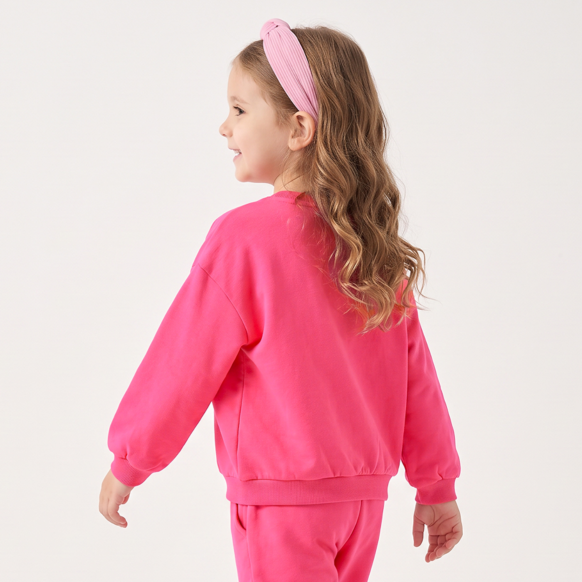 Juniors Cotton Graphic Print Sweatshirt with Long Sleeves-girls-clothing-sweatshirts-image-2