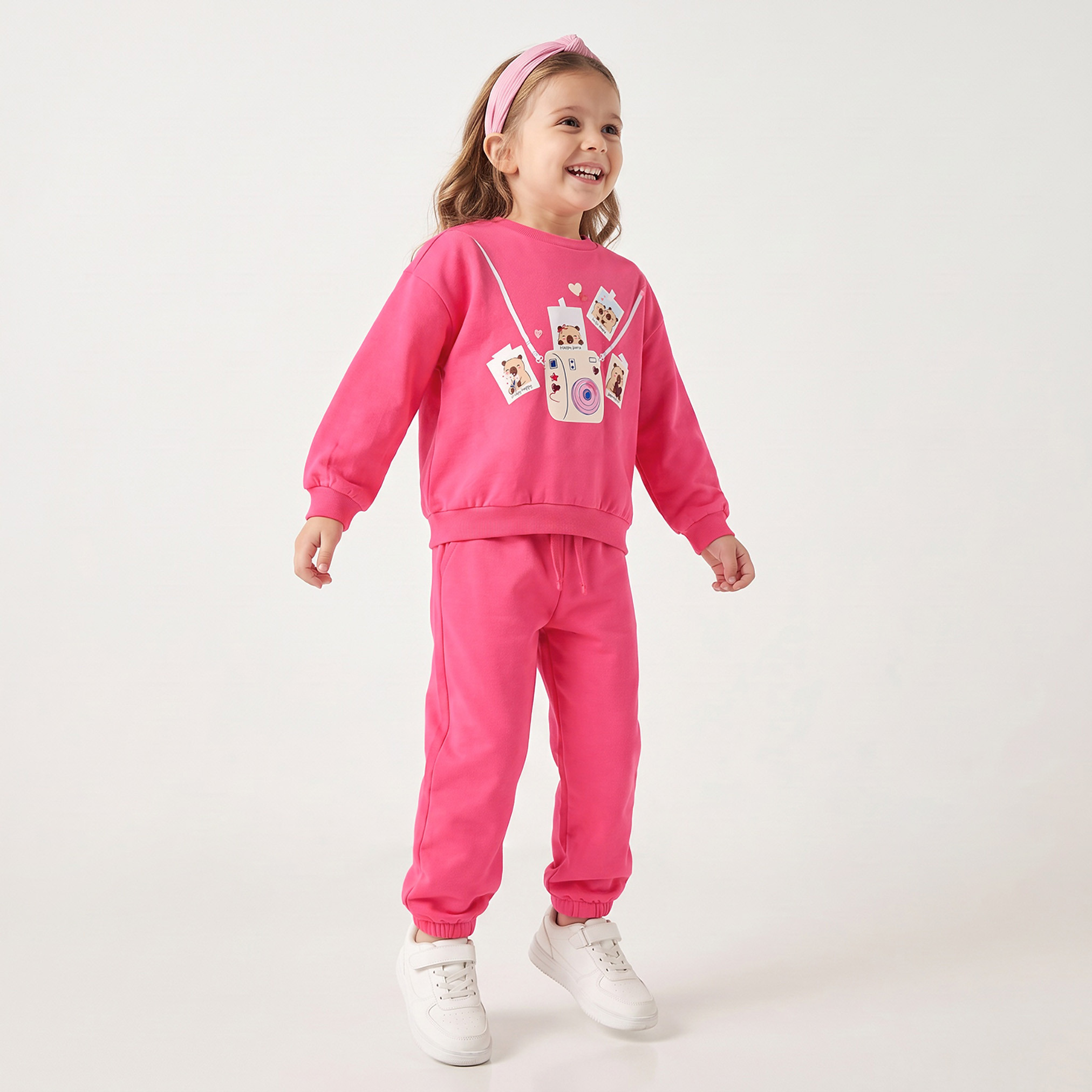 Juniors Cotton Graphic Print Sweatshirt with Long Sleeves-girls-clothing-sweatshirts-image-3