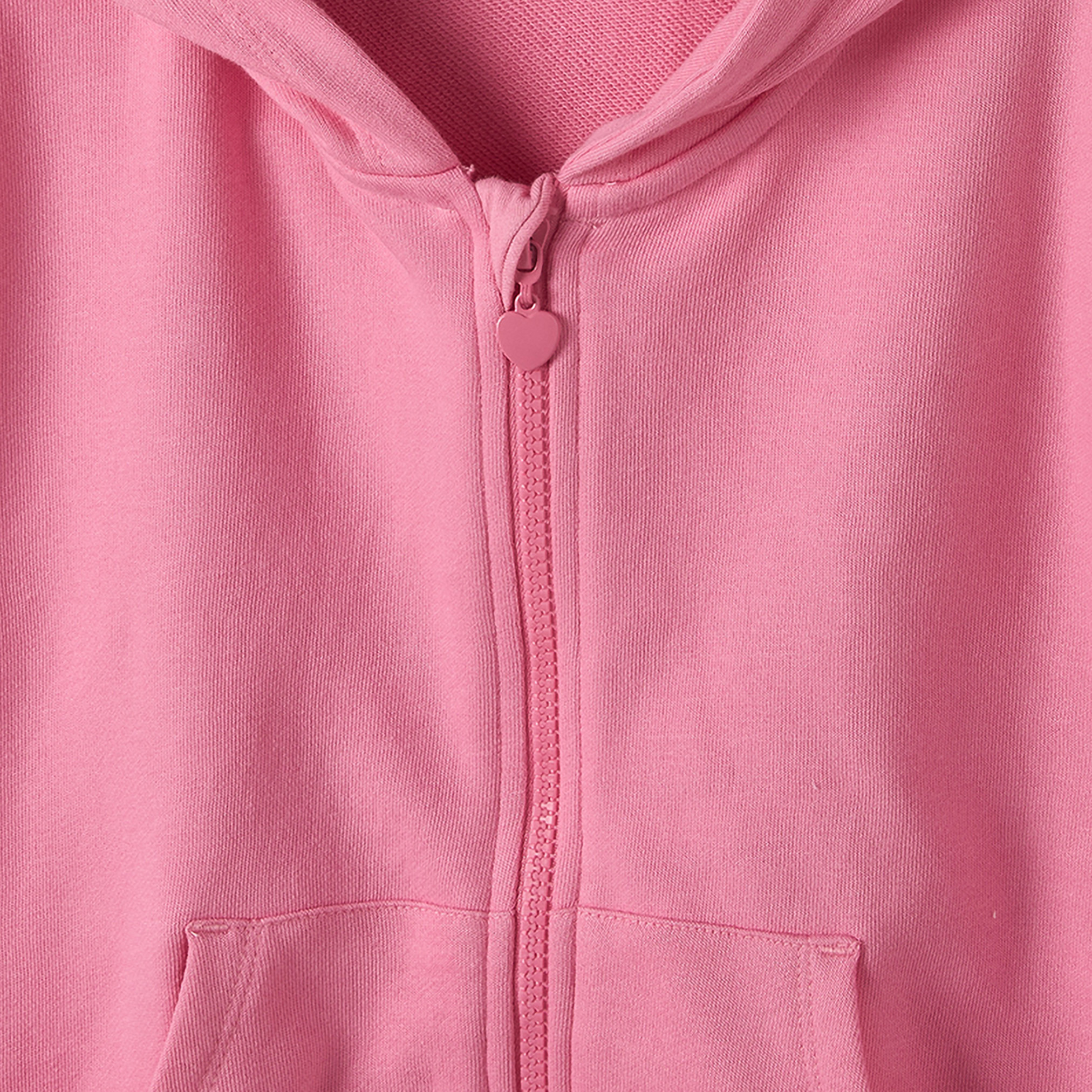 Juniors Long Sleeves Zip Through Hoodie and Trousers Set with Bow Print-baby-girls-clothing-setsandcoords-image-6