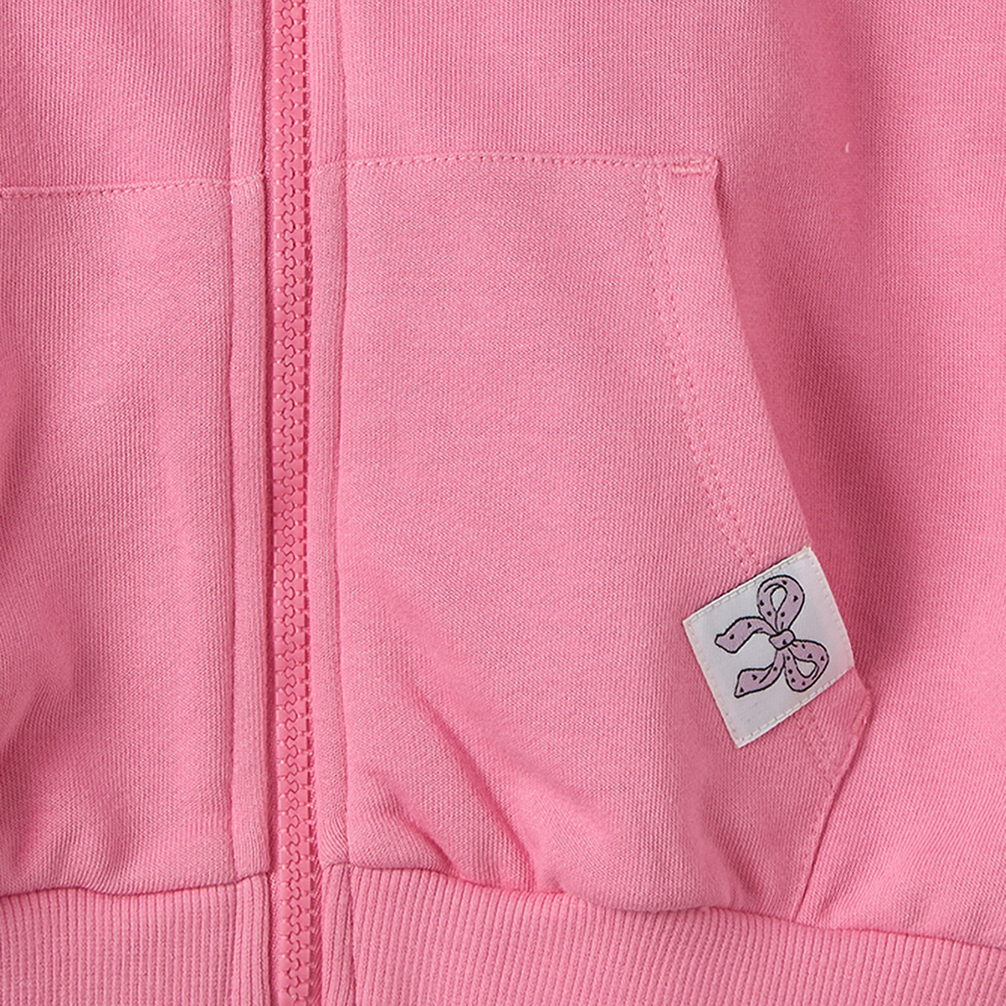 Juniors Long Sleeves Zip Through Hoodie and Trousers Set with Bow Print-baby-girls-clothing-setsandcoords-image-8