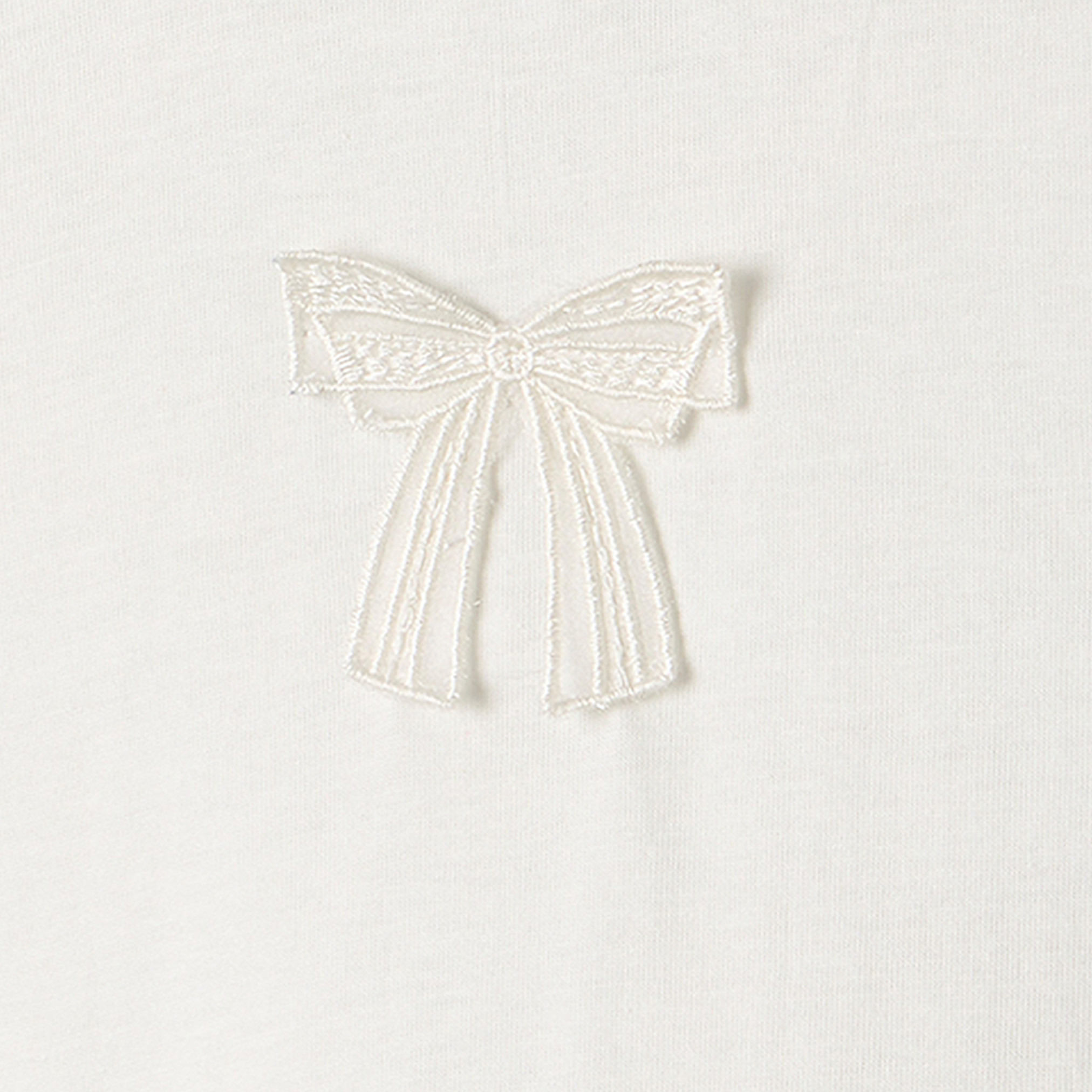 Juniors Crew Neck Short Sleeves Peplum Top with Embellished Bow-girls-clothing-tops-tshirtsandtops-image-4