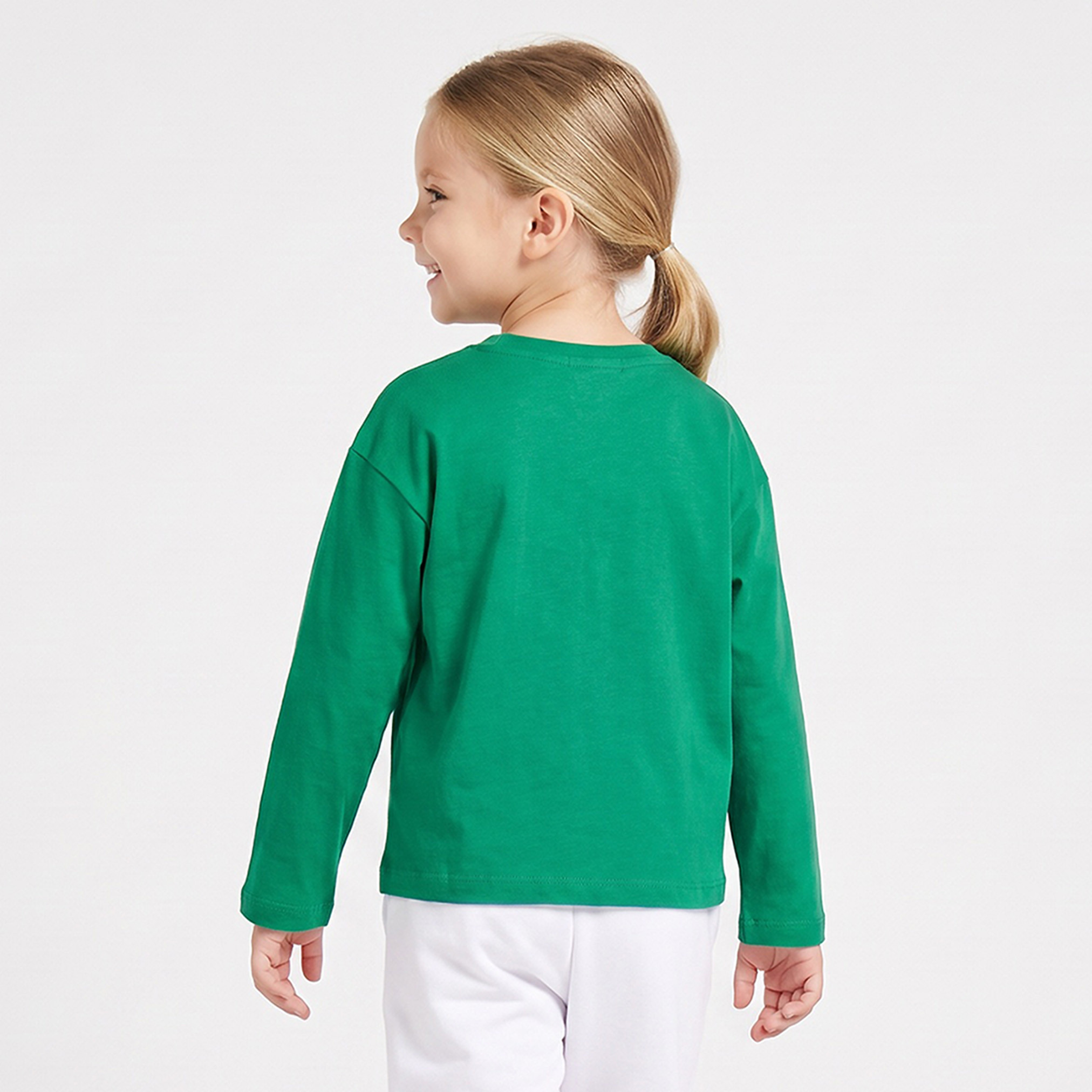 Juniors Crew Neck Long Sleeves T-shirt with UAE National Day Print-girls-clothing-tshirts-image-3