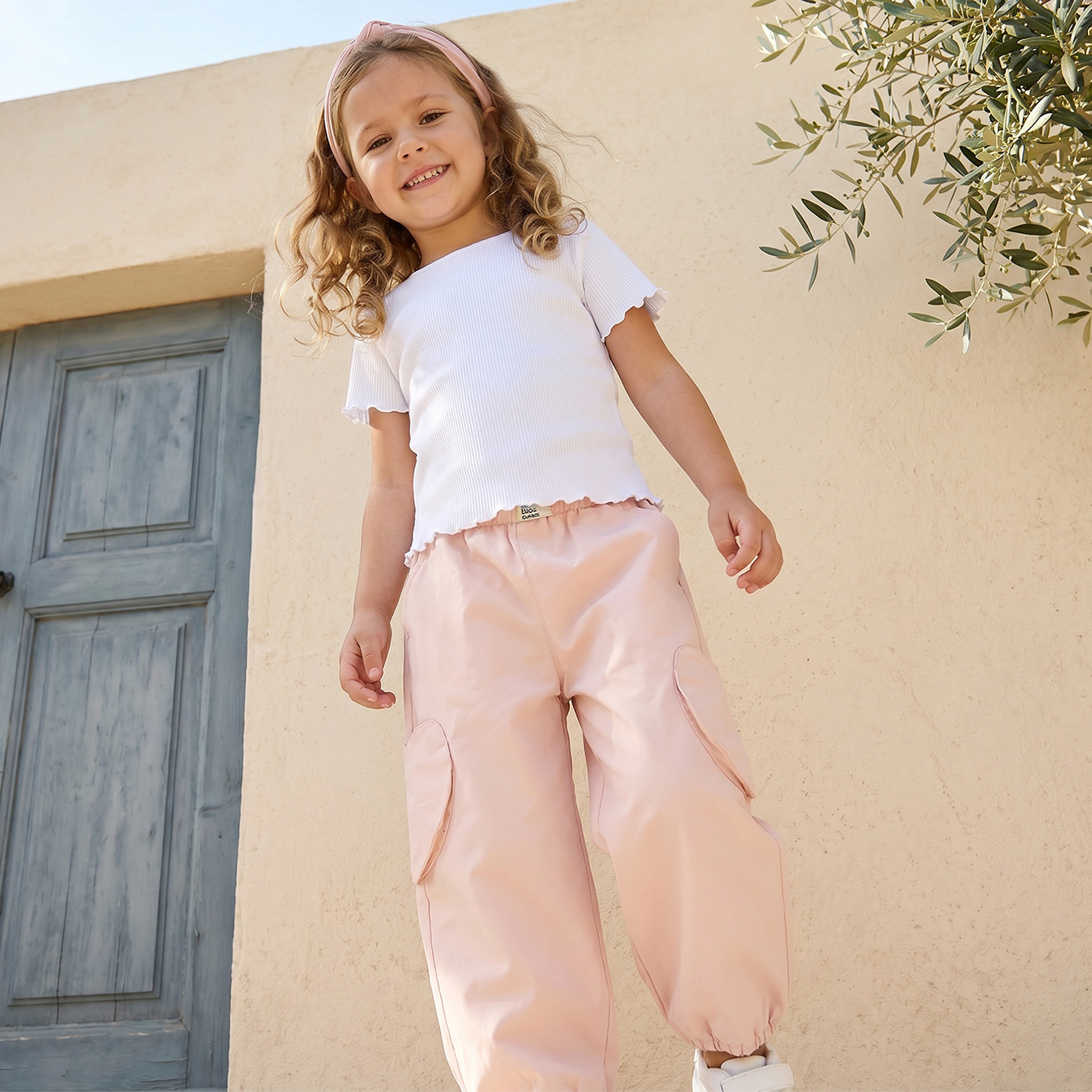 بنطلون رياضي بخصر مطاطي وجيوب من جونيورز-baby-girls-clothing-bottoms-joggersandtrackpants-image-5