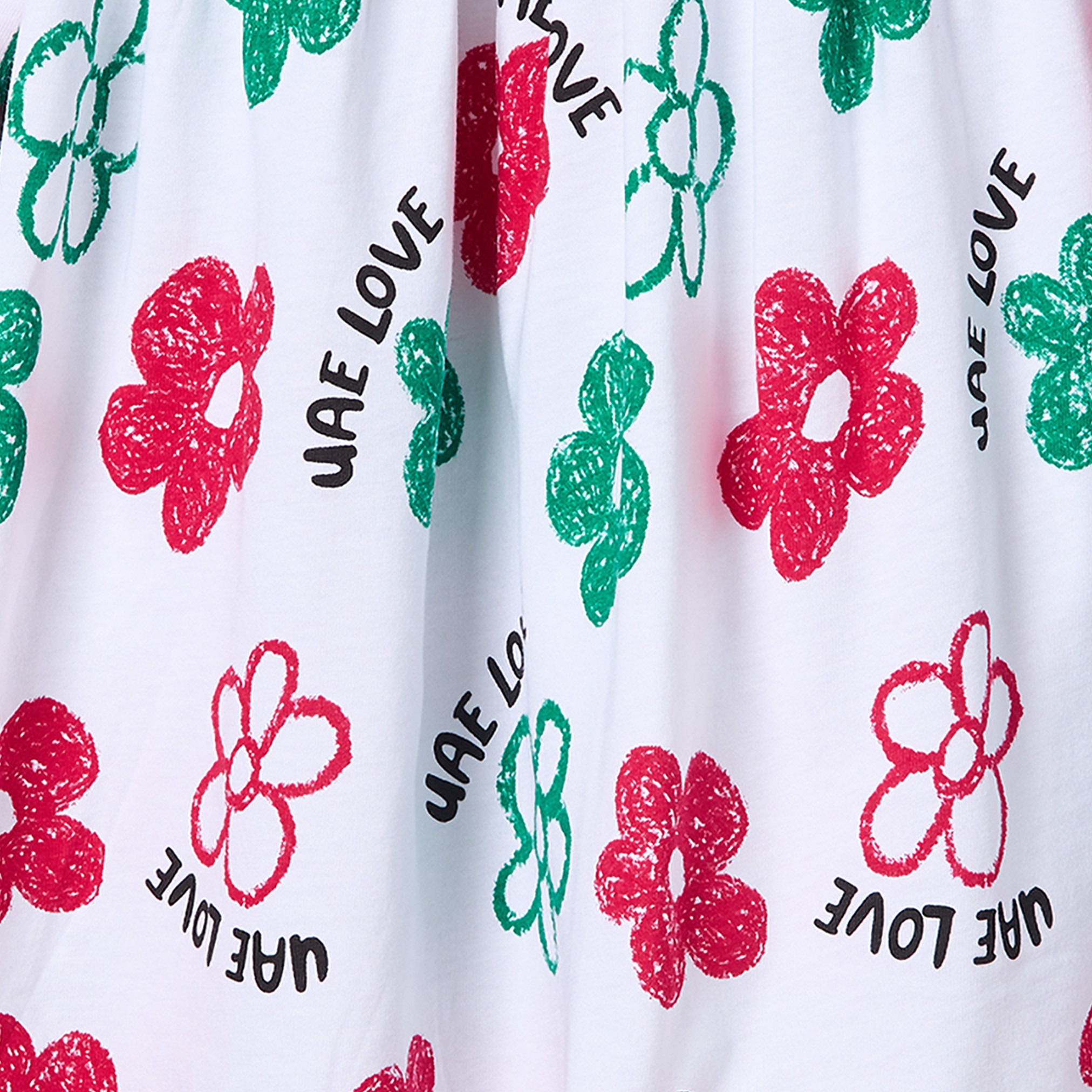 Juniors Round Neck Long Sleeves Knee Length Dress with UAE National Day Print-girls-clothing-dressesandjumpsuits-image-6