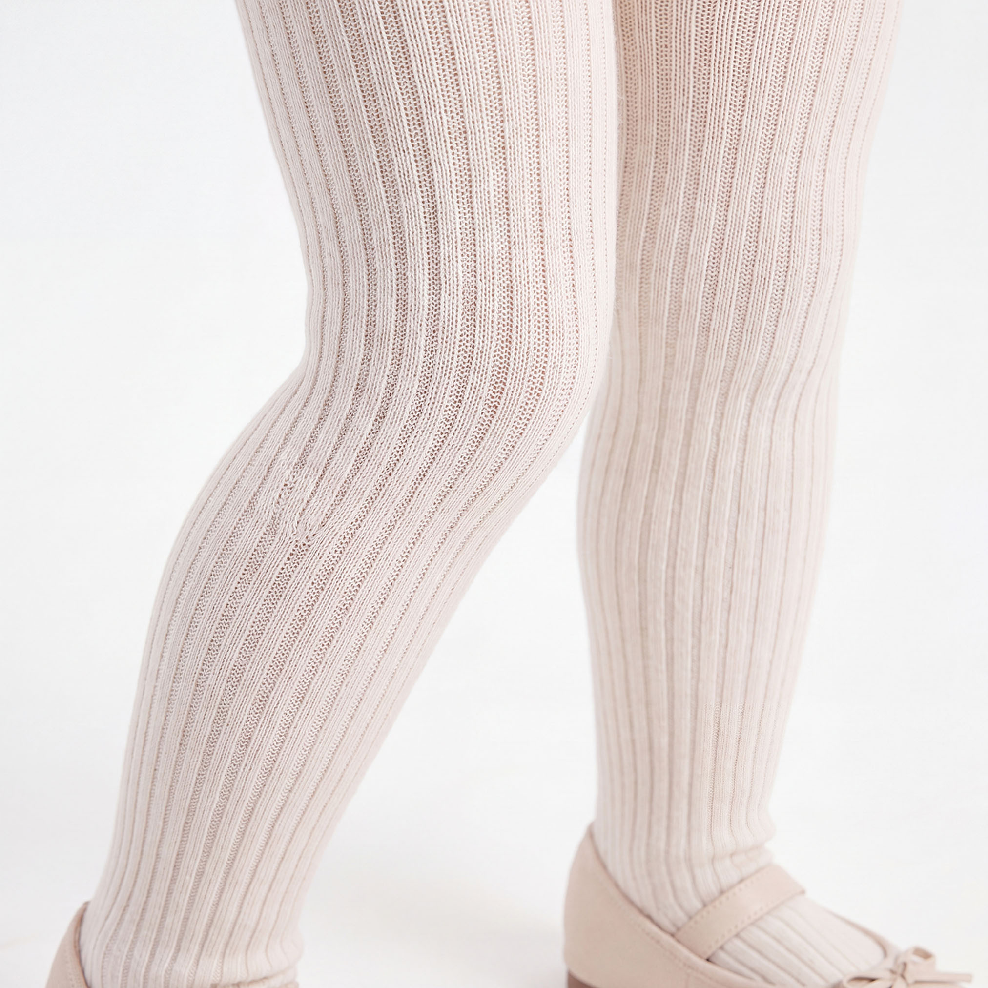 Juniors Round Neck Long Sleeves Knee Length Dress with Tights-girls-clothing-dressesandjumpsuits-image-4
