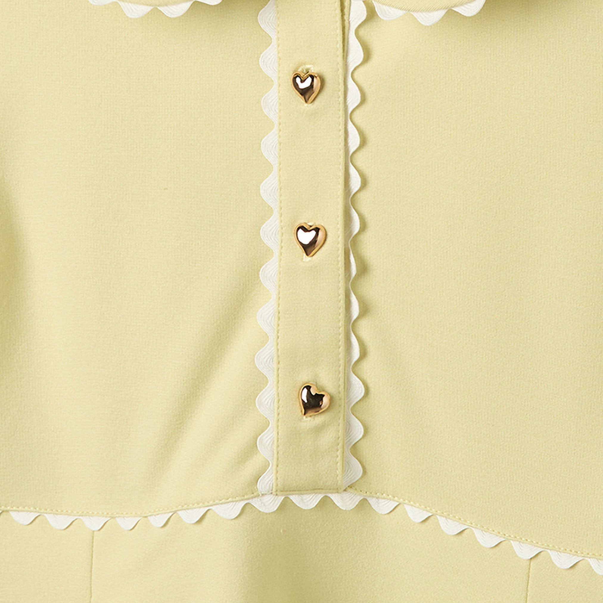 Juniors Peter Pan Long Sleeves Knee Length Dress with Pleated Design-girls-clothing-dressesandjumpsuits-image-3