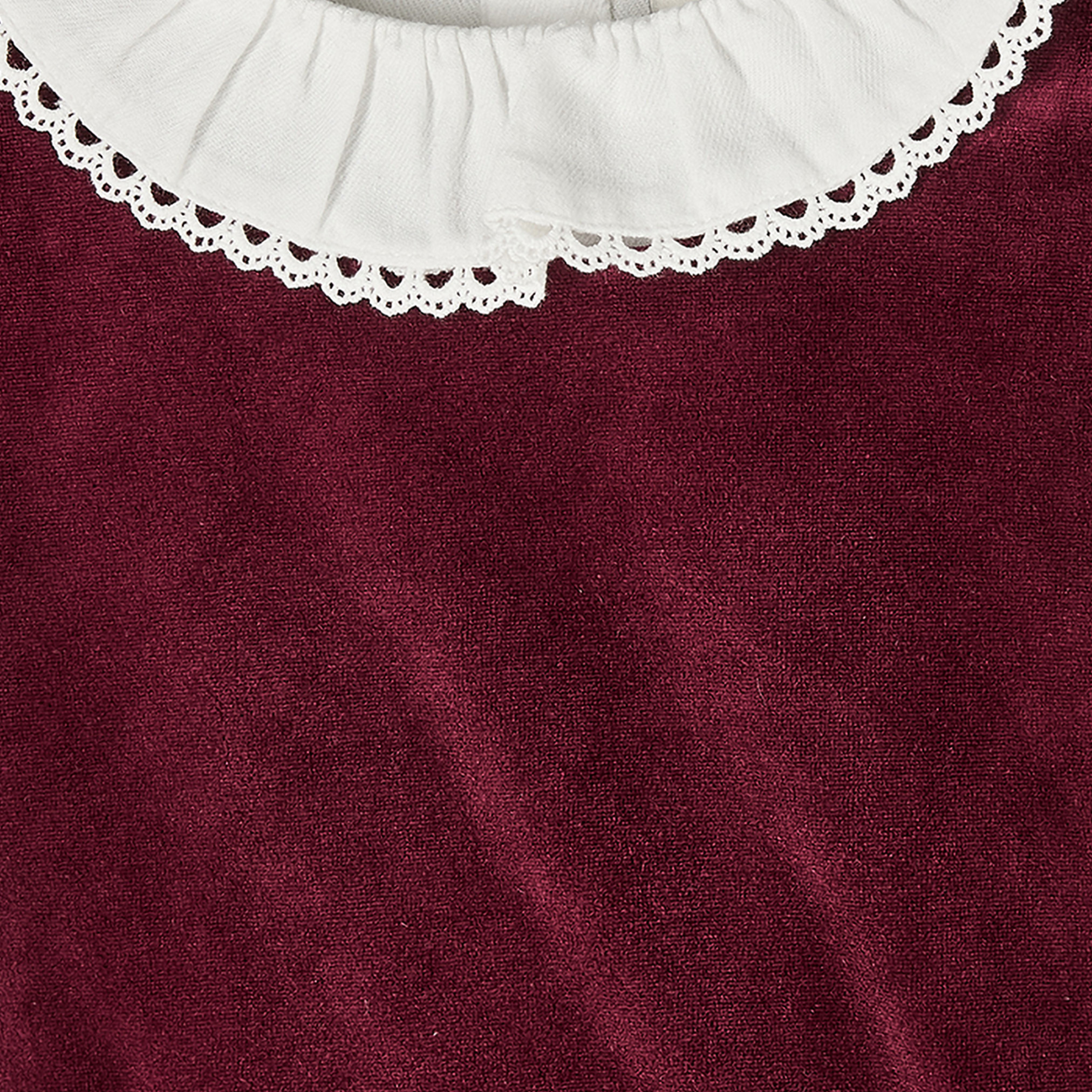 Juniors Round Neck Long Sleeves Knee Length Pinafore Dress with Bow Detail-girls-clothing-dressesandjumpsuits-image-3
