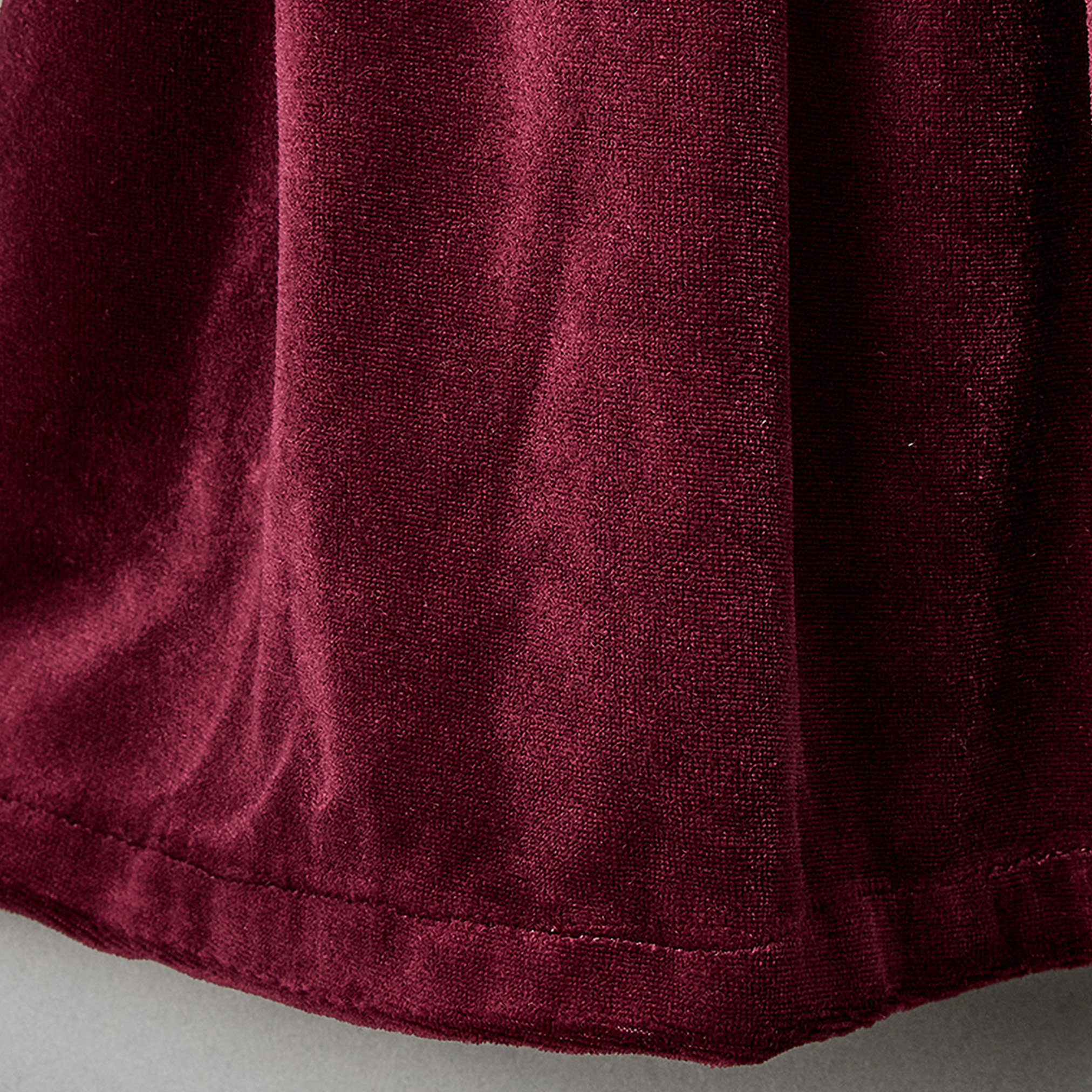 Juniors Round Neck Long Sleeves Knee Length Pinafore Dress with Bow Detail-girls-clothing-dressesandjumpsuits-image-5