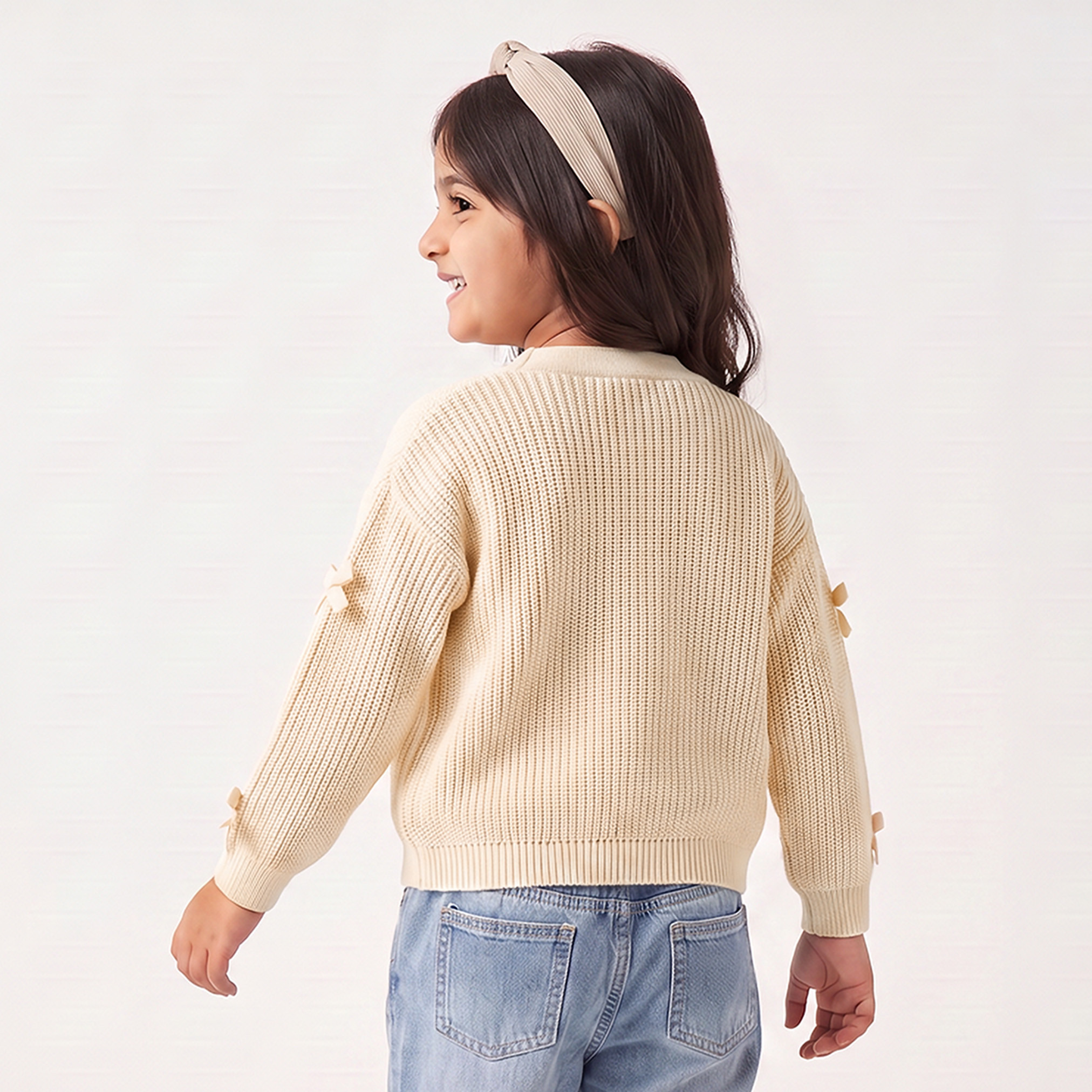 كارديجان بفيونكة وأكمام طويلة من جونيورز-girls-clothing-jumpersandcardigans-image-3