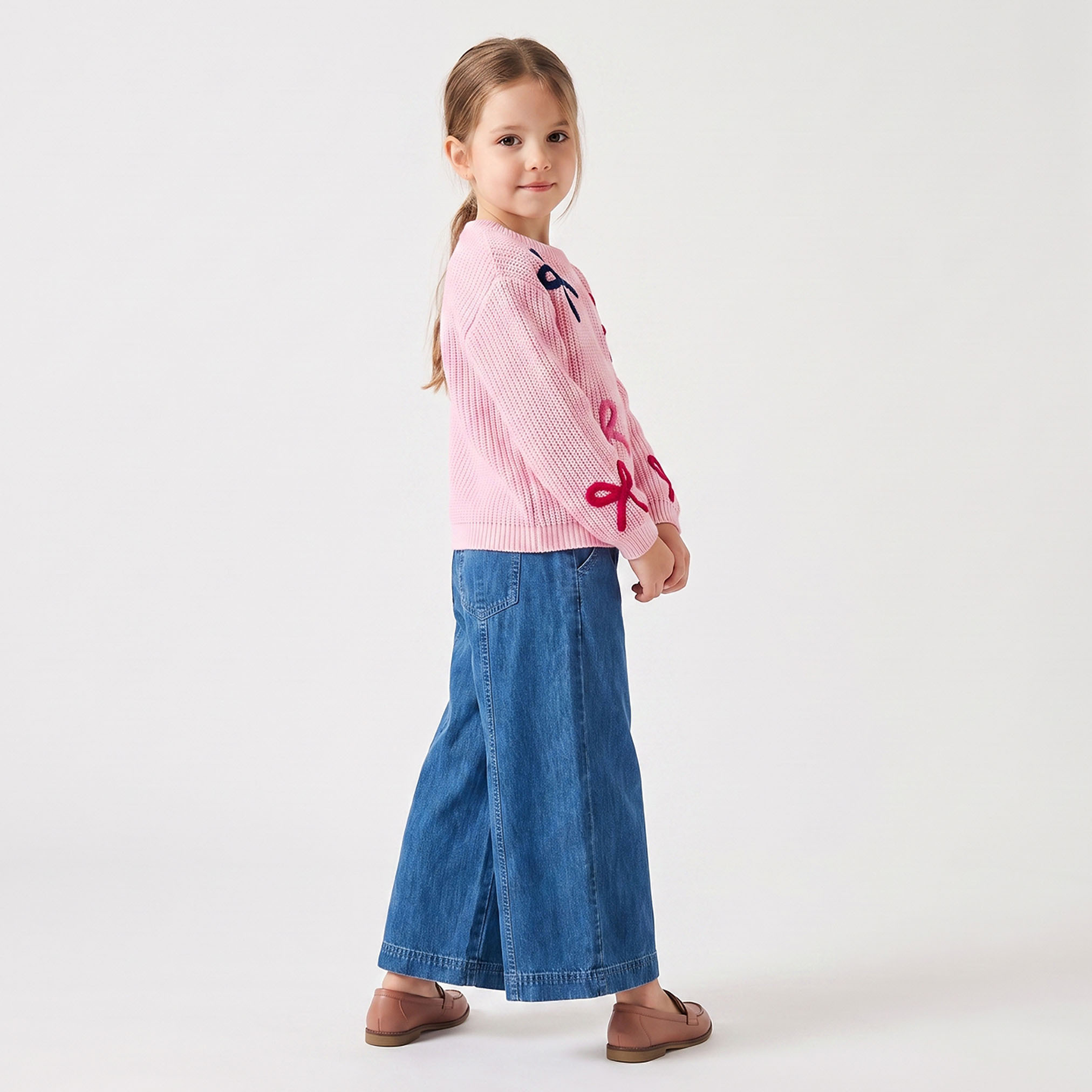 Juniors Bow Applique Jumper with Long Sleeves-girls-clothing-jumpersandcardigans-image-5