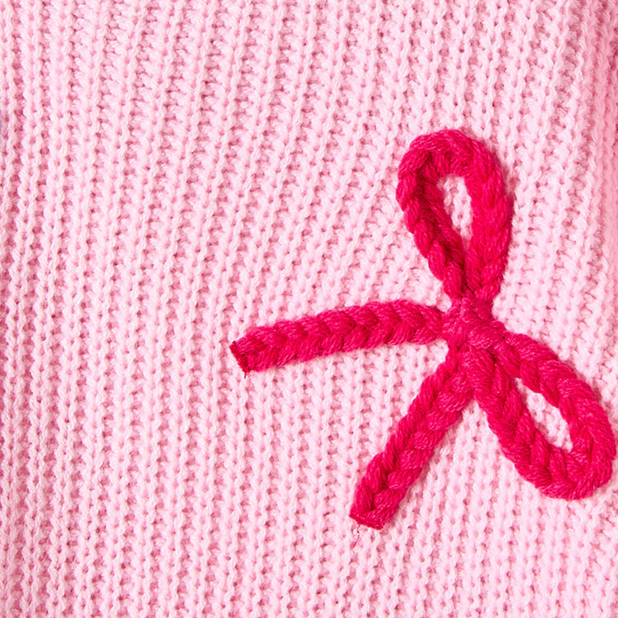 Juniors Bow Applique Jumper with Long Sleeves-girls-clothing-jumpersandcardigans-image-4