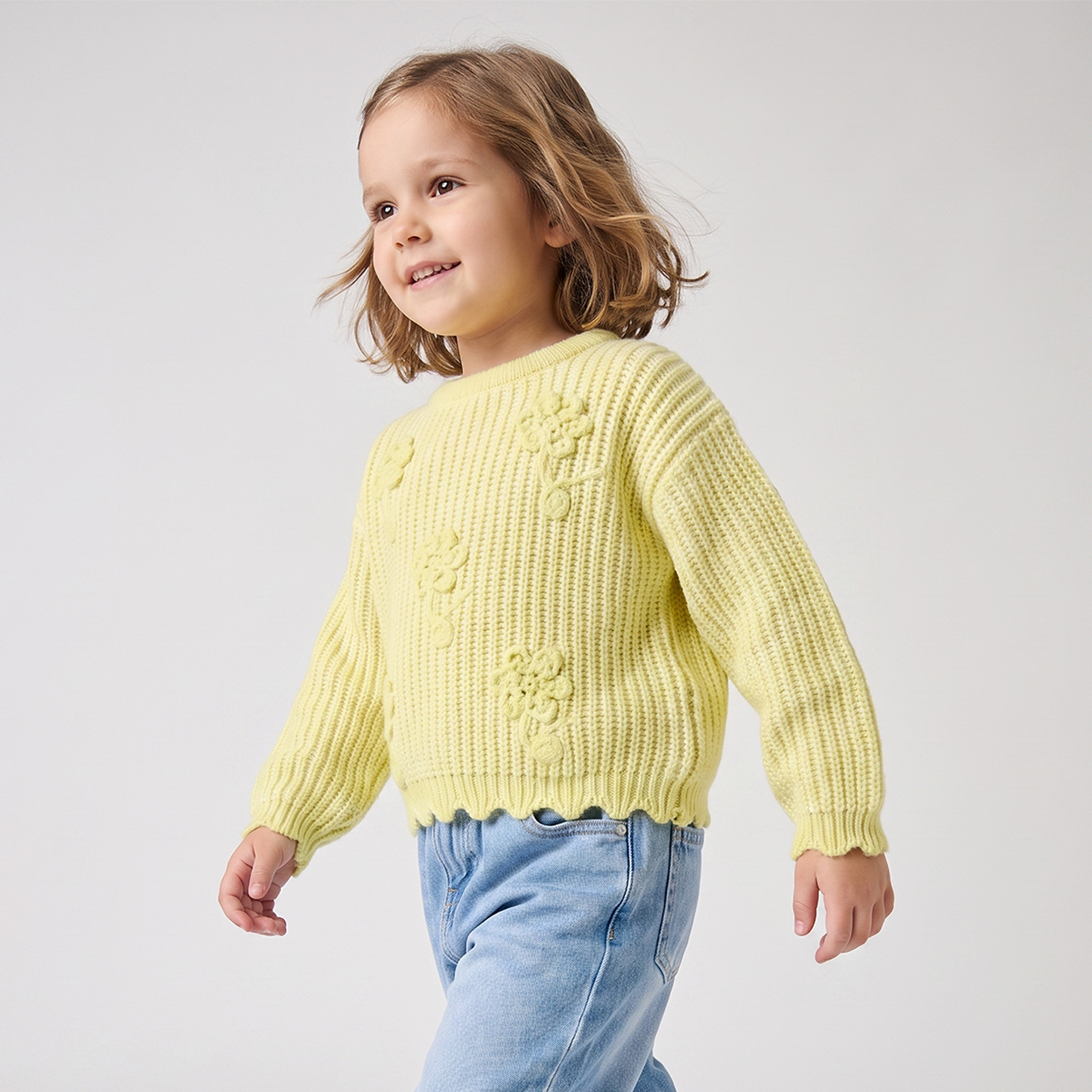 Juniors Floral Applique Sweater with Long Sleeves-girls-clothing-jumpersandcardigans-image-5