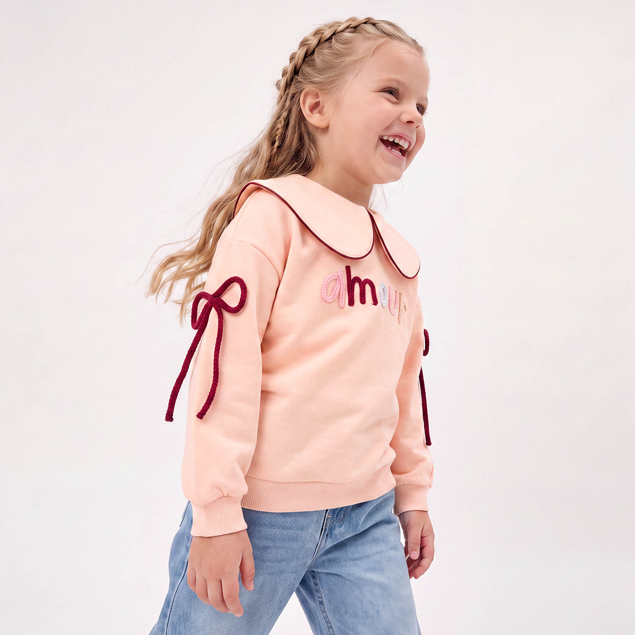 سويت شيرت بأكمام طويلة وفيونكة من جونيورز-girls-clothing-sweatshirts-image-1