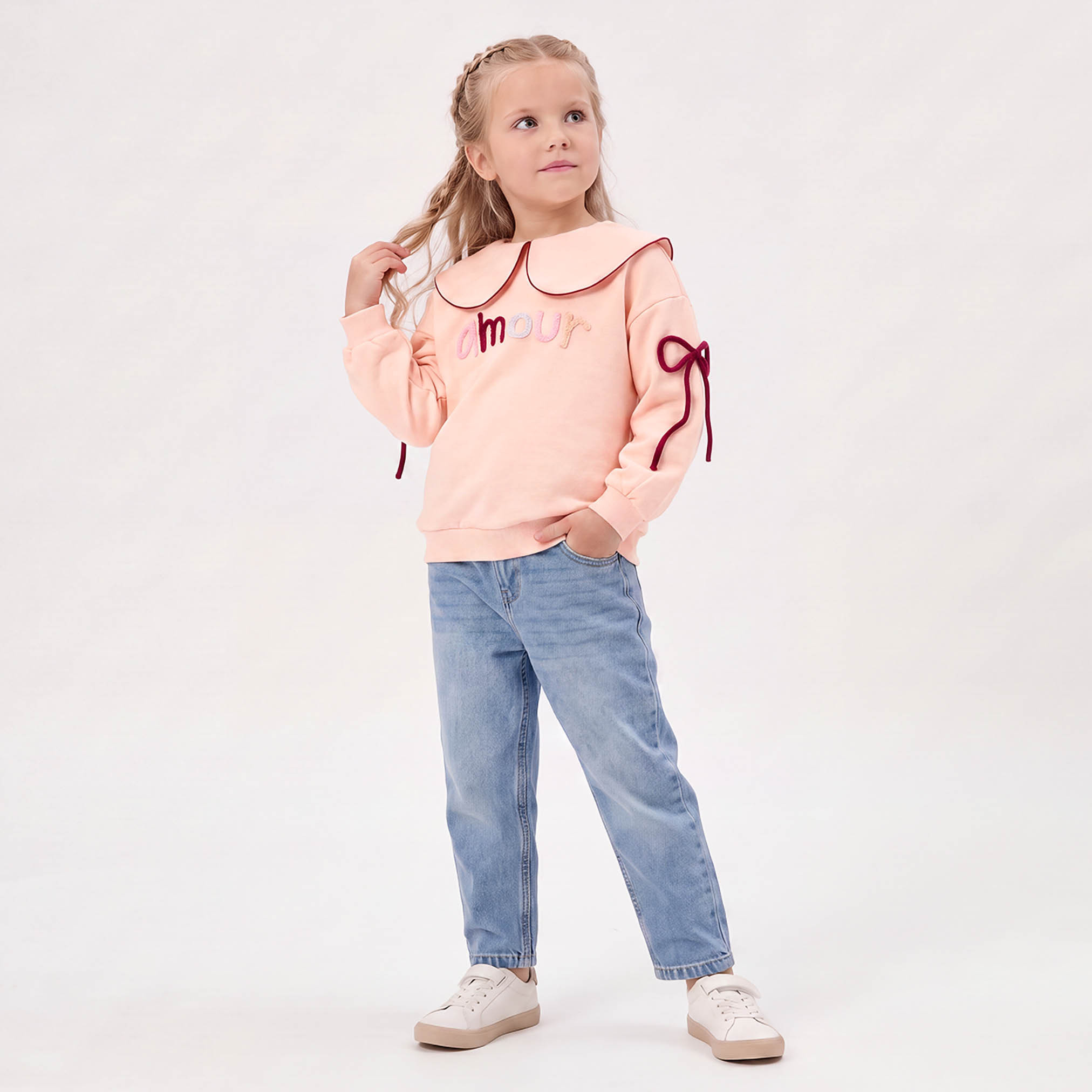 سويت شيرت بأكمام طويلة وفيونكة من جونيورز-girls-clothing-sweatshirts-image-2