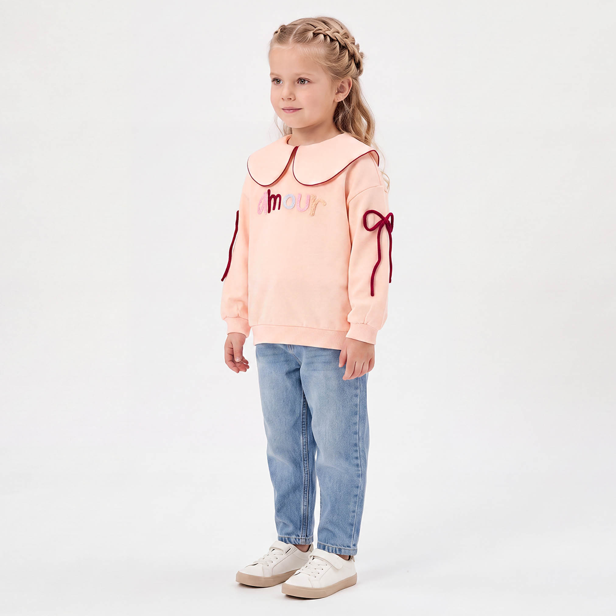 سويت شيرت بأكمام طويلة وفيونكة من جونيورز-girls-clothing-sweatshirts-image-5