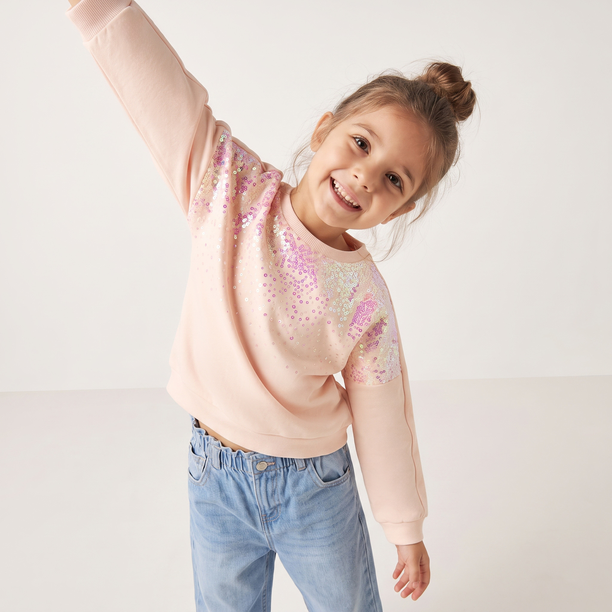 سويت شيرت مزين بأكمام طويلة من جونيورز-girls-clothing-sweatshirts-image-1