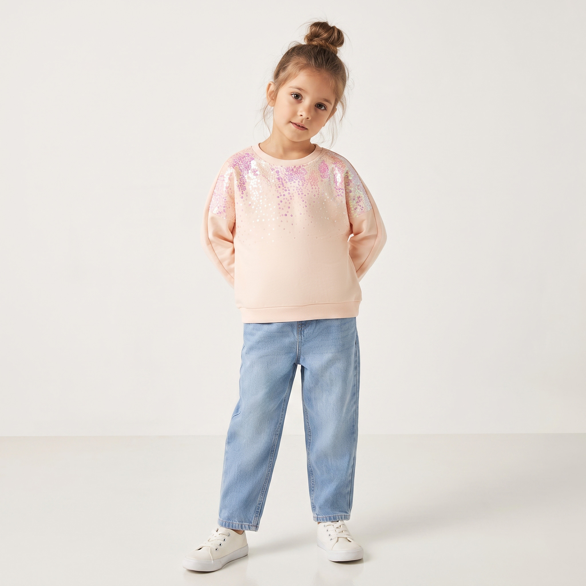 سويت شيرت مزين بأكمام طويلة من جونيورز-girls-clothing-sweatshirts-image-2
