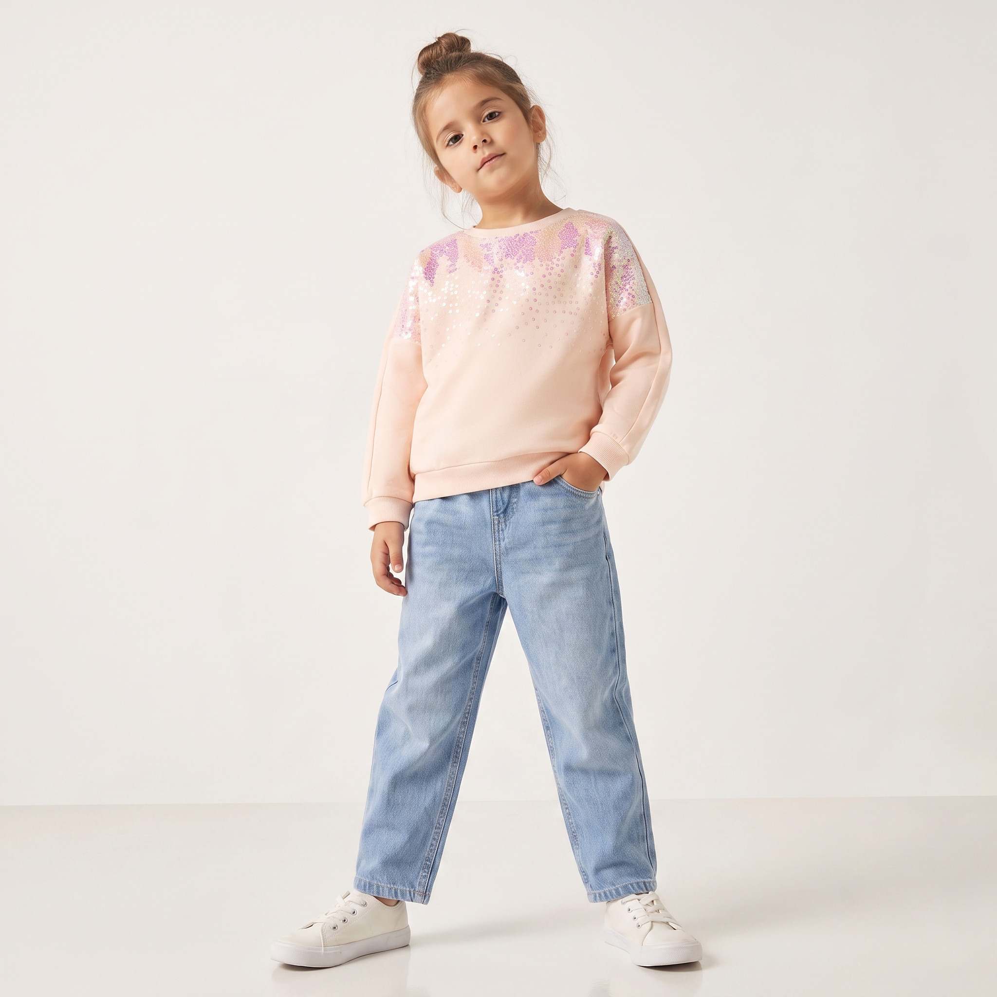 سويت شيرت مزين بأكمام طويلة من جونيورز-girls-clothing-sweatshirts-image-5