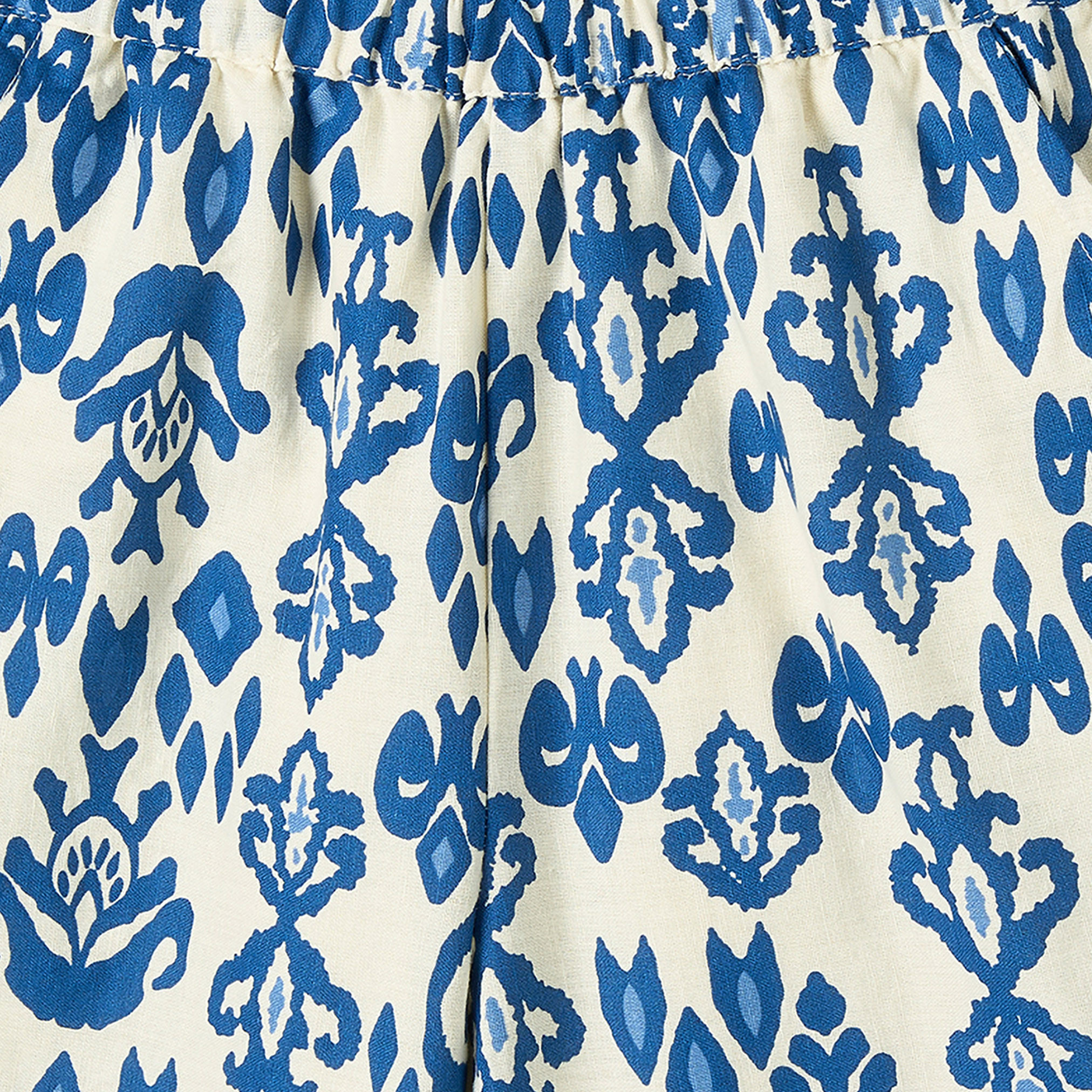 Juniors Round Neck Short Sleeves Top and Pants Set with Ikat Print-baby-girls-clothing-setsandcoords-image-6