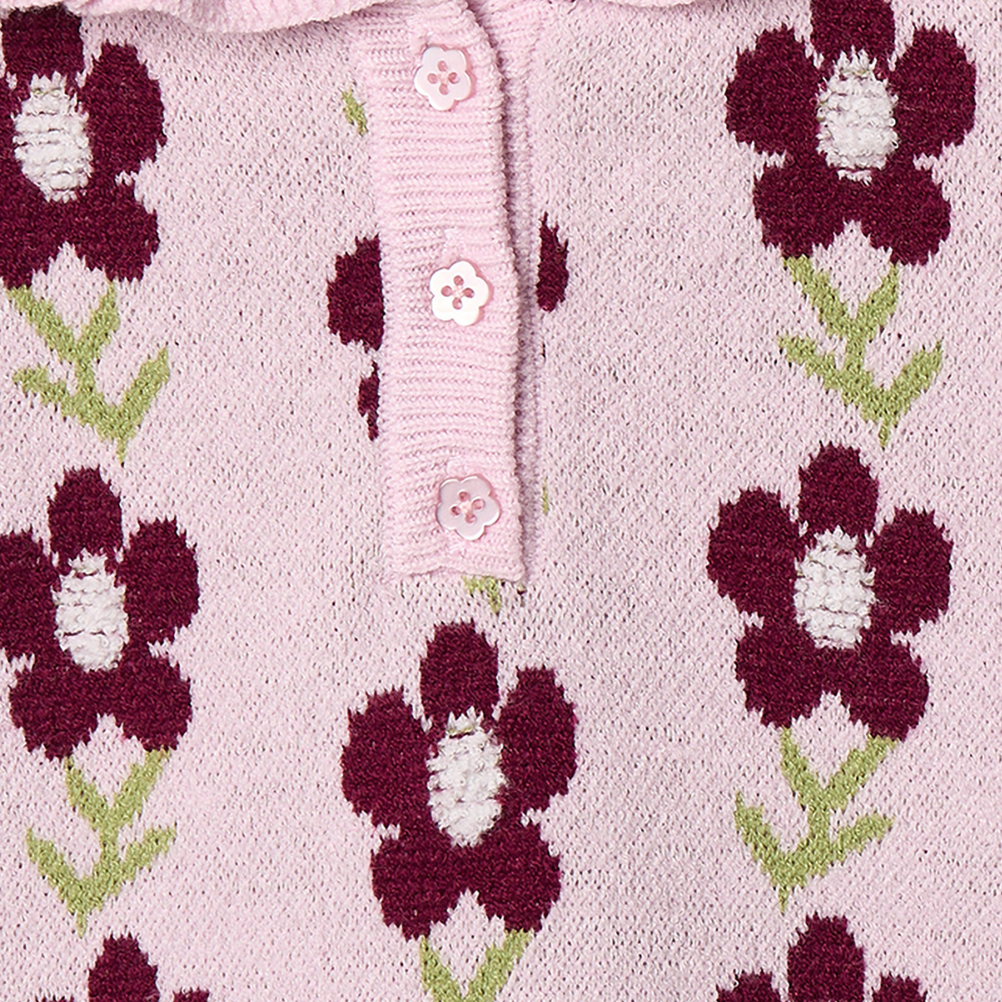 طقم تيشيرت بياقة وأكمام طويلة وبنطلون رياضي بطبعة زهور من جونيورز-baby-girls-clothing-setsandcoords-image-6