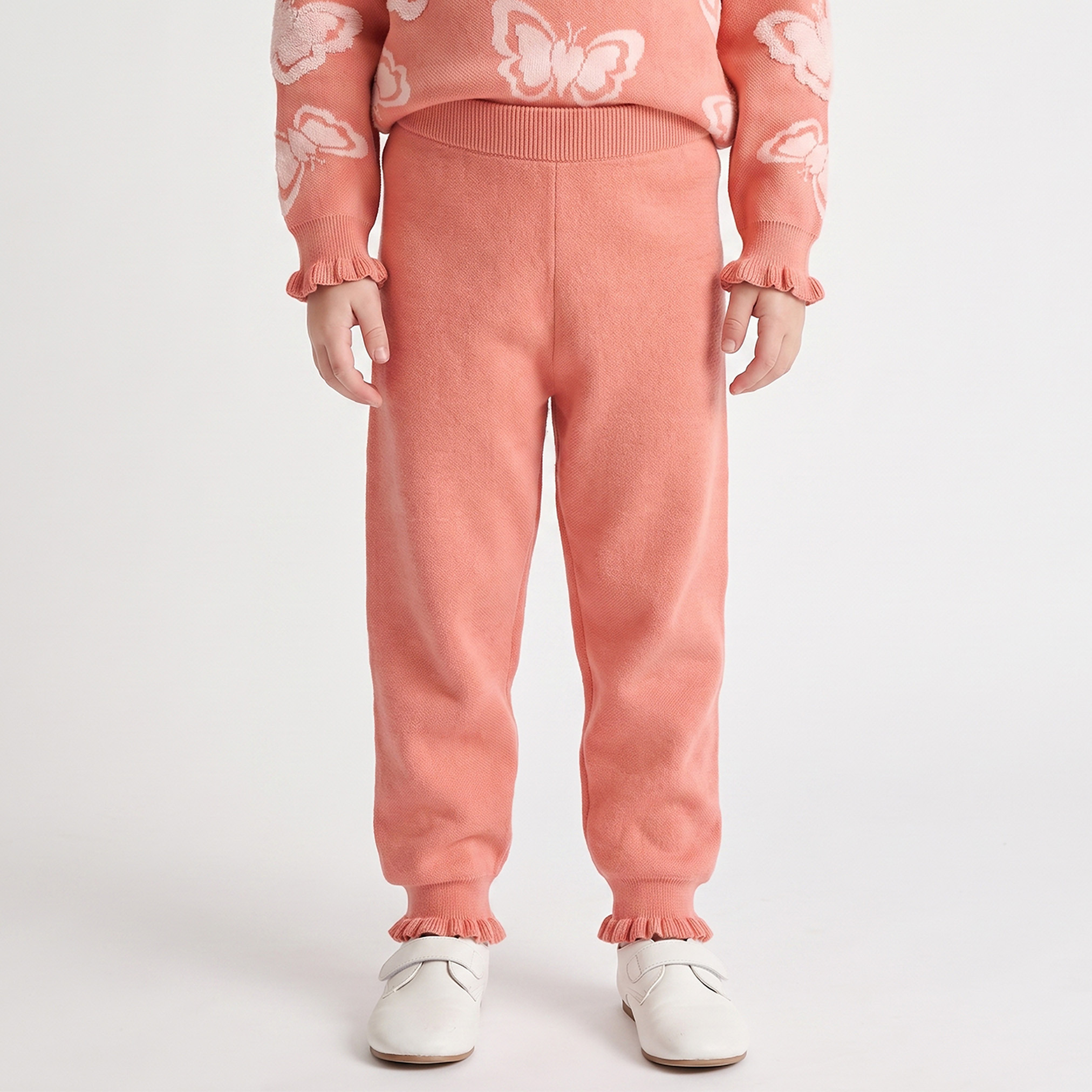 طقم كنزة وبنطلون بياقة ضيقة وأكمام طويلة بطبعات فراشات من جونيورز-baby-girls-clothing-setsandcoords-image-3