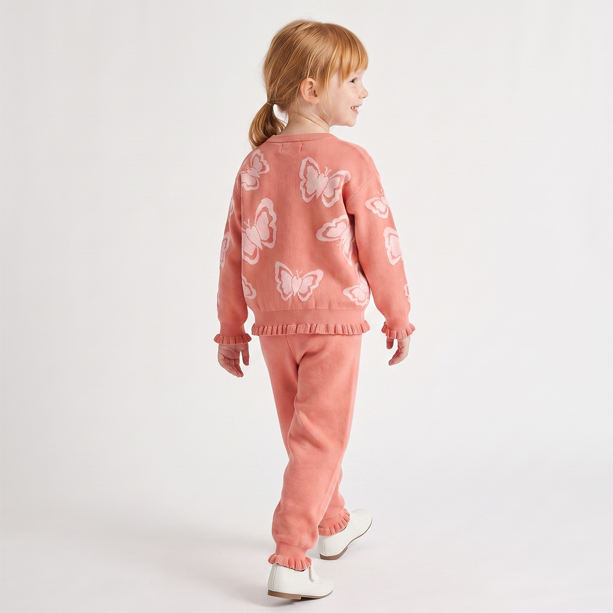 طقم كنزة وبنطلون بياقة ضيقة وأكمام طويلة بطبعات فراشات من جونيورز-baby-girls-clothing-setsandcoords-image-4