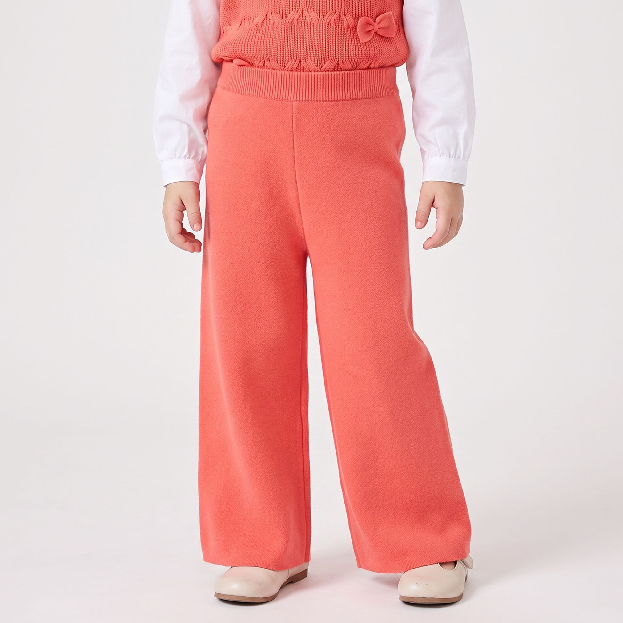 Juniors Peter Pan Collar Long Sleeves Twofer Top and Pants Set with Bow Accent-baby-girls-clothing-setsandcoords-image-3