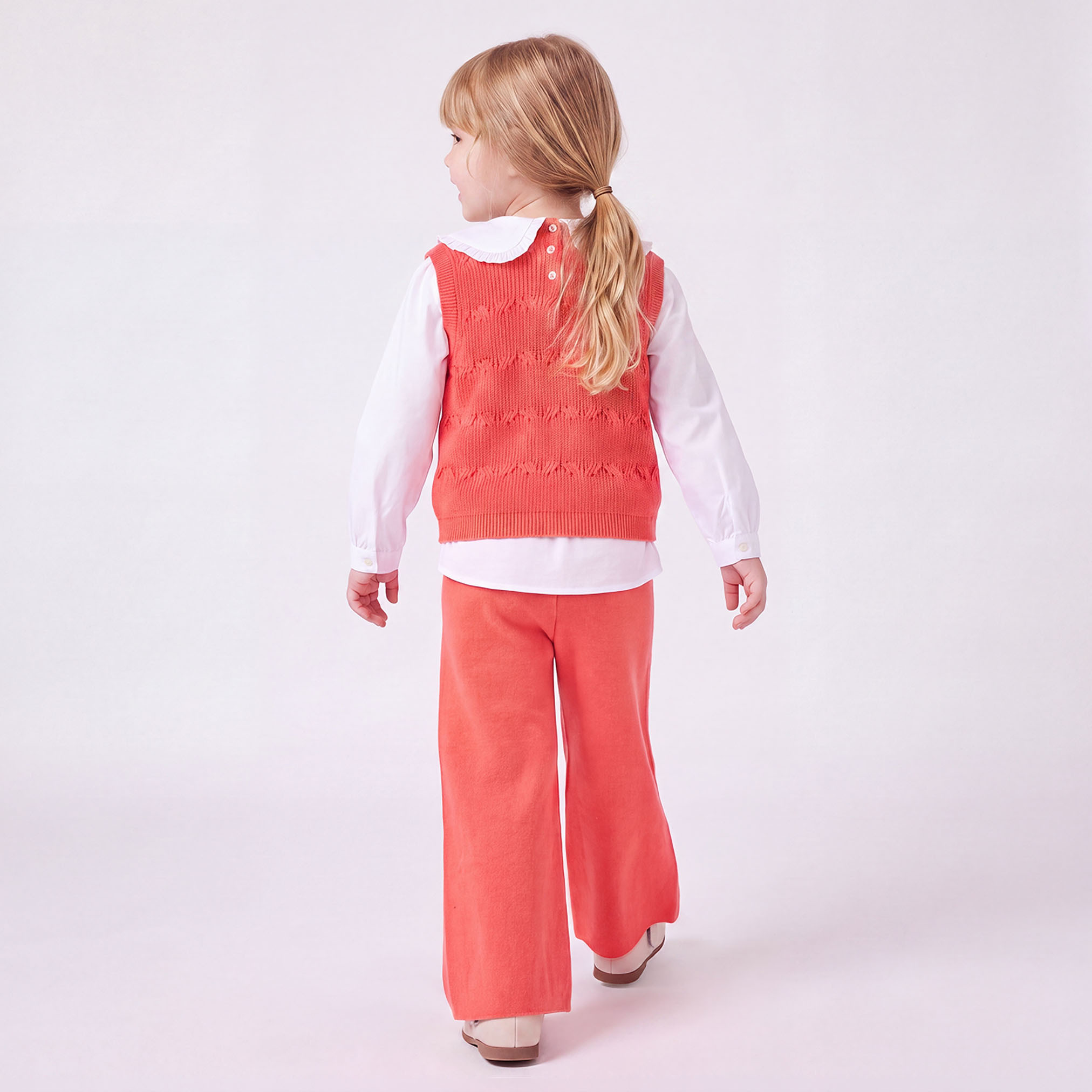 Juniors Peter Pan Collar Long Sleeves Twofer Top and Pants Set with Bow Accent-baby-girls-clothing-setsandcoords-image-4