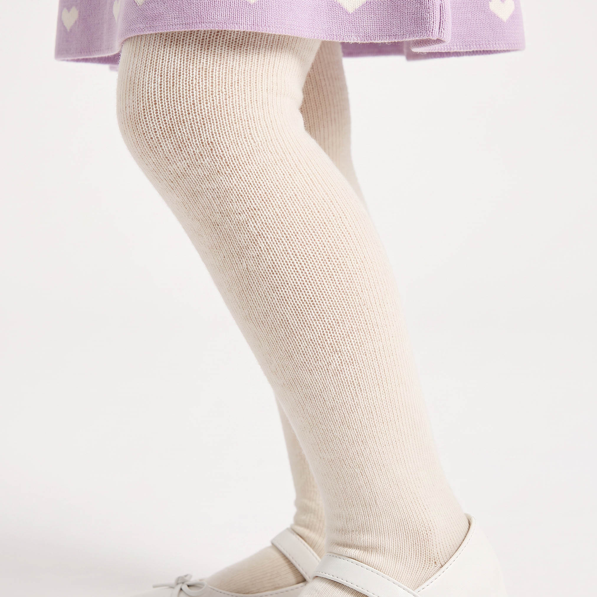 Juniors Round Neck Long Sleeves Cardigan and Skirt Set with Tights-baby-girls-clothing-setsandcoords-image-5
