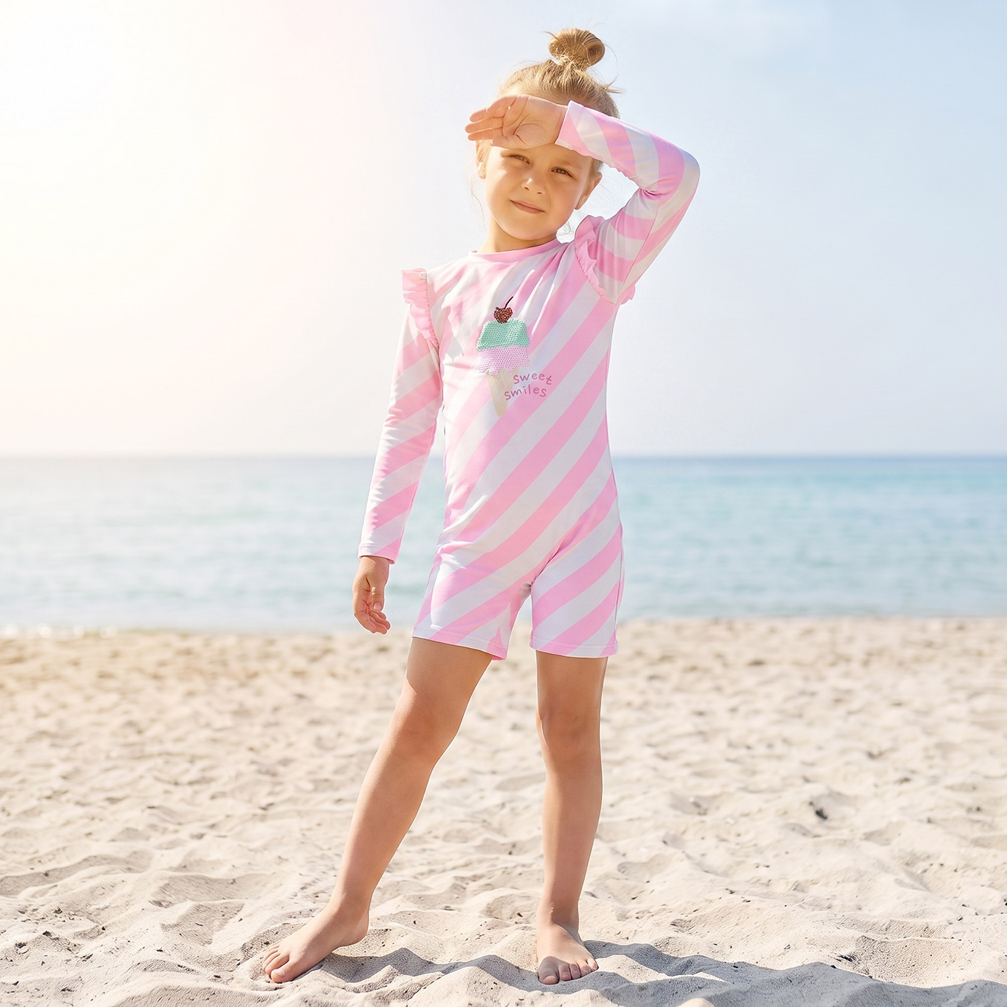 Juniors Girls Striped Swimsuit-baby-girls-clothing-swimwear-image-4