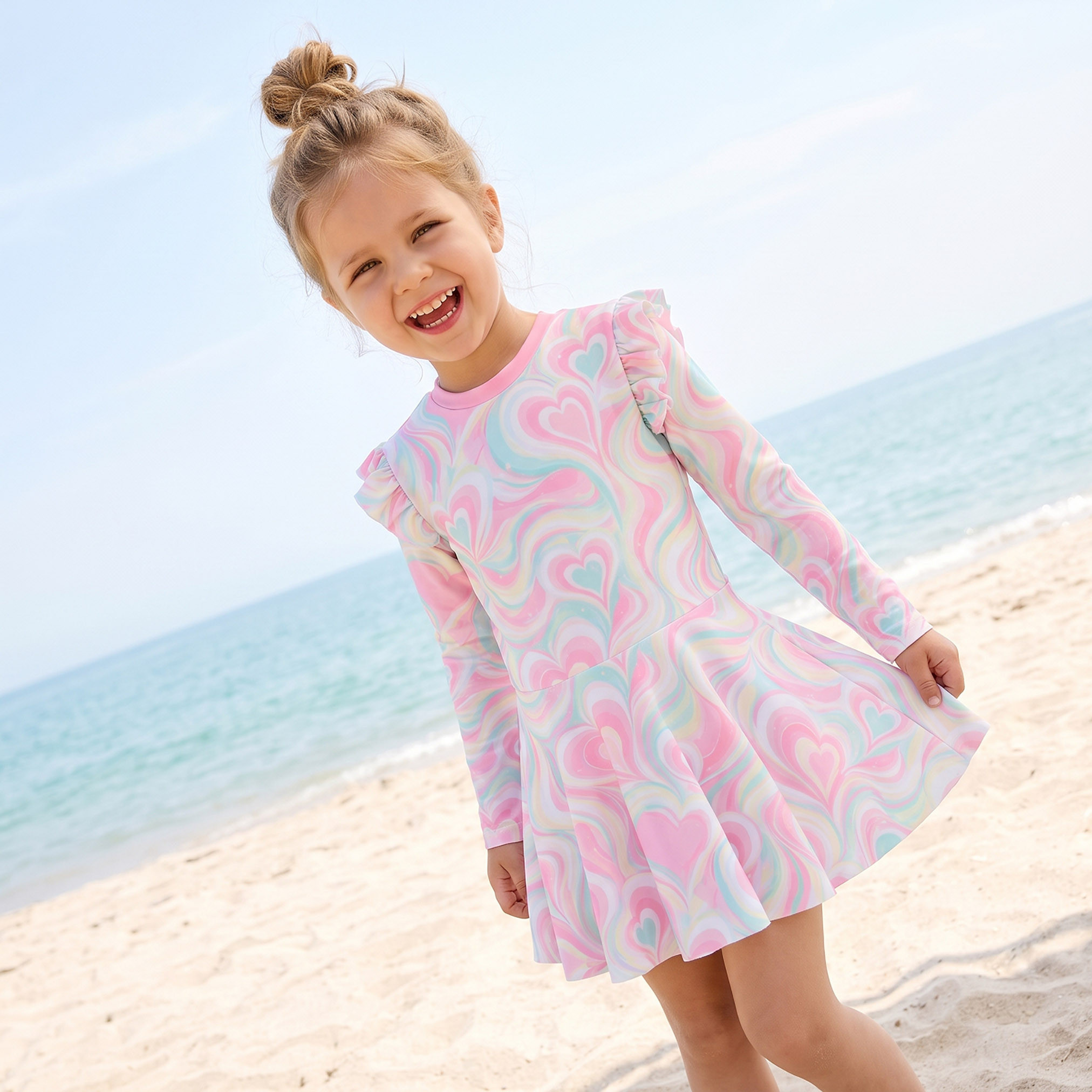 فستان سباحة بطبعات قلوب للبنات من جونيورز-baby-girls-clothing-swimwear-image-5