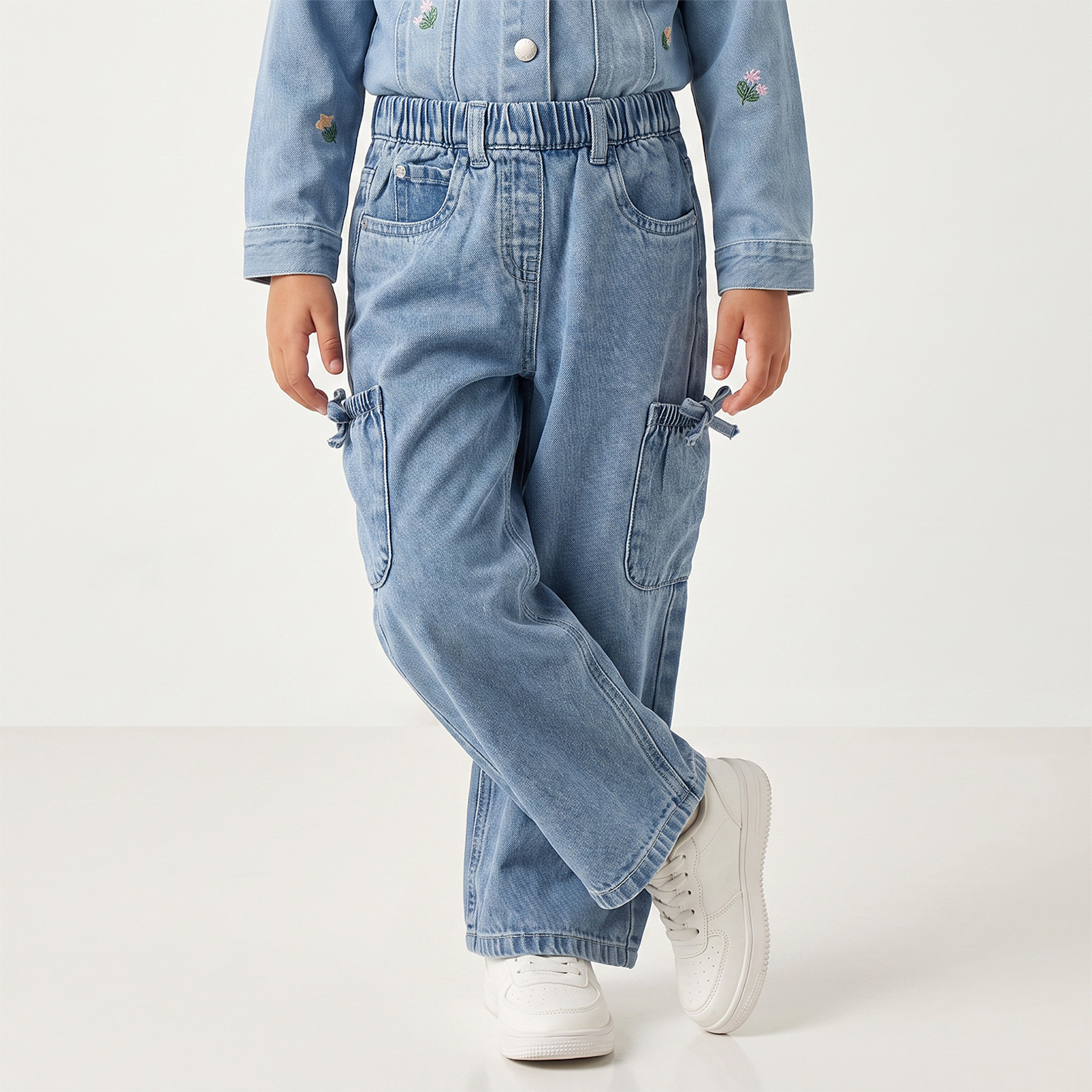 Juniors Cargo Jeans with Bow Detail-baby-girls-clothing-bottoms-jeans-image-1
