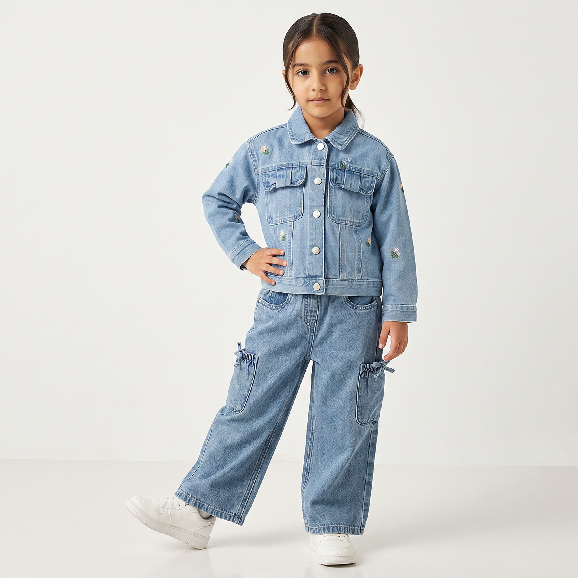 Juniors Cargo Jeans with Bow Detail-baby-girls-clothing-bottoms-jeans-image-2