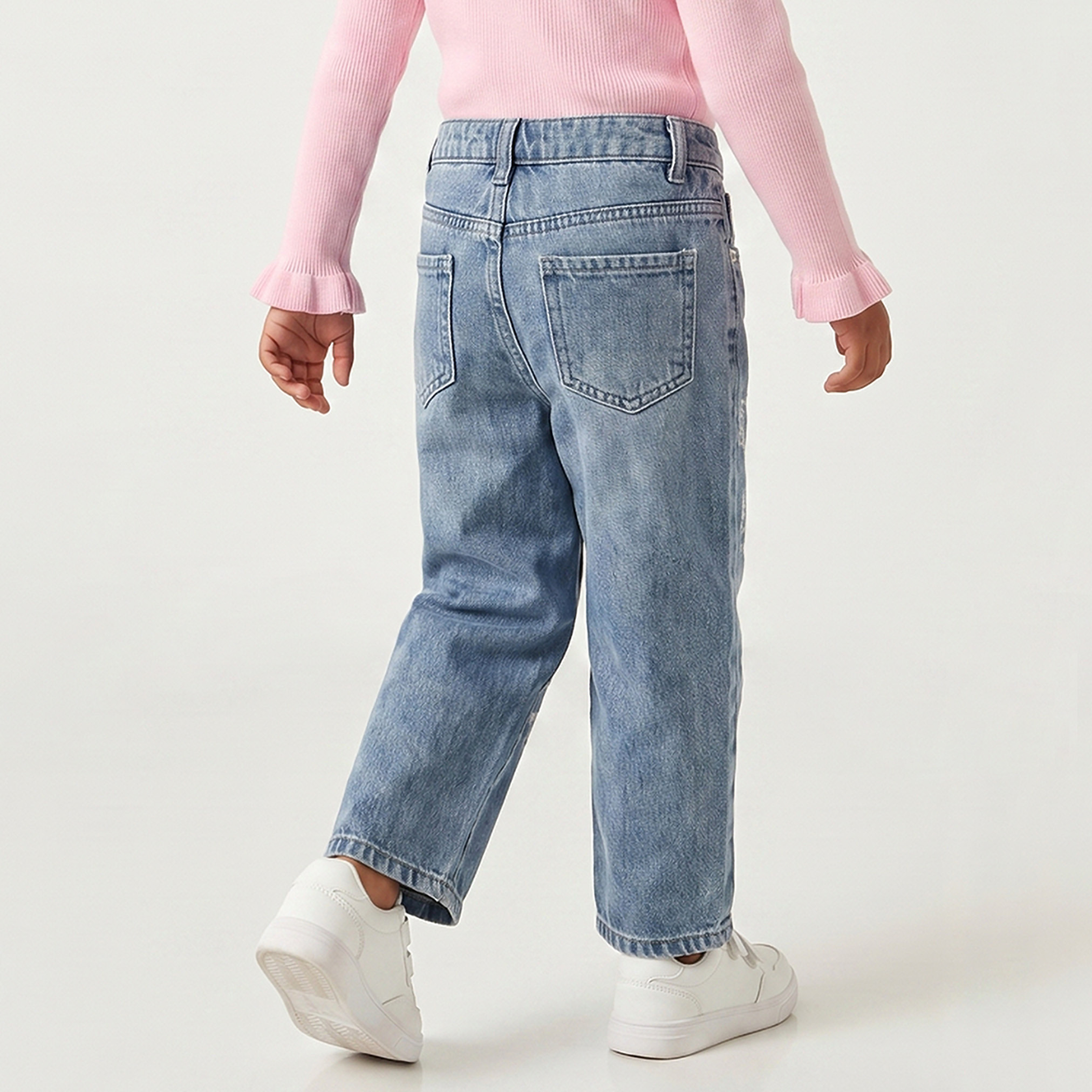 بنطلون جينز بتزيينات فيونكات من جونيورز-girls-clothing-bottoms-trousers-image-2