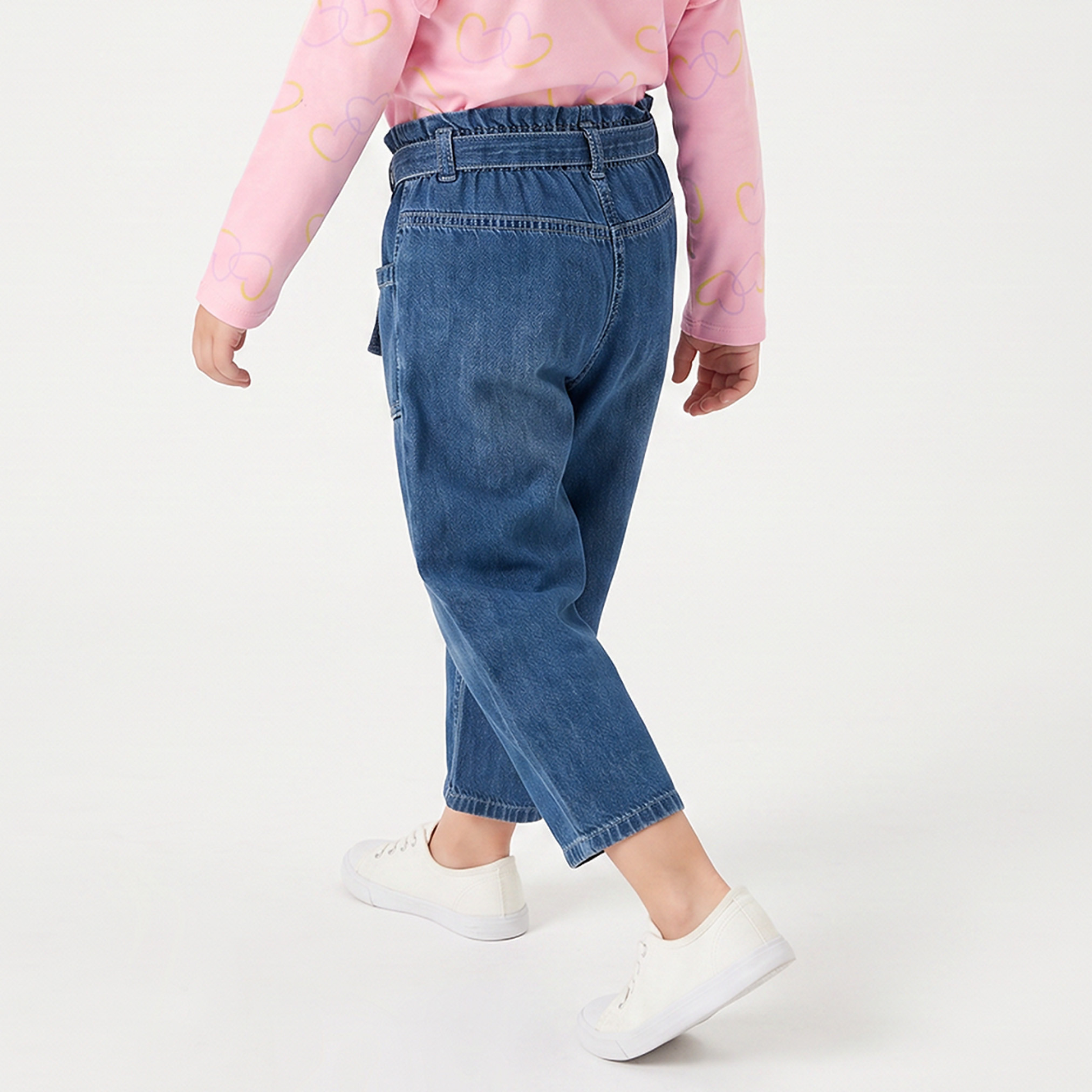 Juniors Paperbag Waist Jeans with Pockets-baby-girls-clothing-bottoms-jeans-image-2
