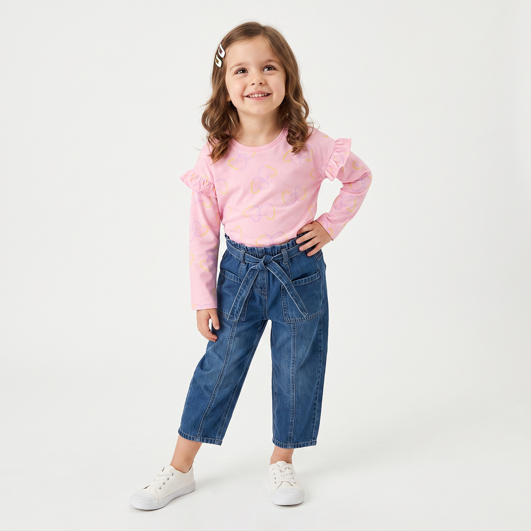 Juniors Paperbag Waist Jeans with Pockets-baby-girls-clothing-bottoms-jeans-image-5