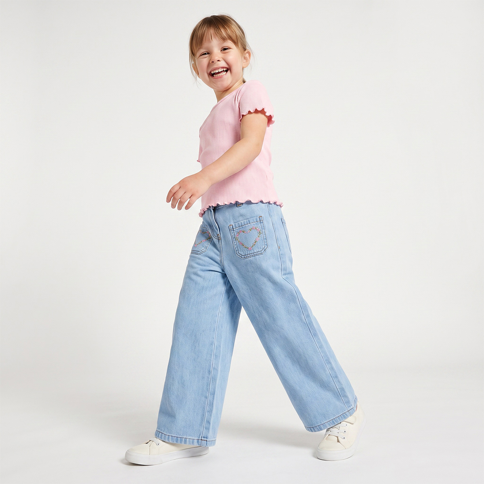 Juniors Wide Leg Jeans with Embroidery-baby-girls-clothing-bottoms-jeans-image-5
