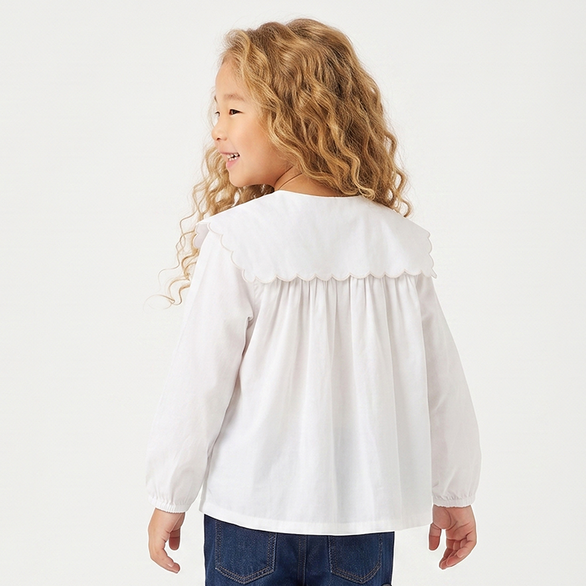 بلوزة بياقة بحّار وأكمام طويلة مع تفاصيل تطريز من إيليجو-girls-clothing-blousesandshirts-image-3