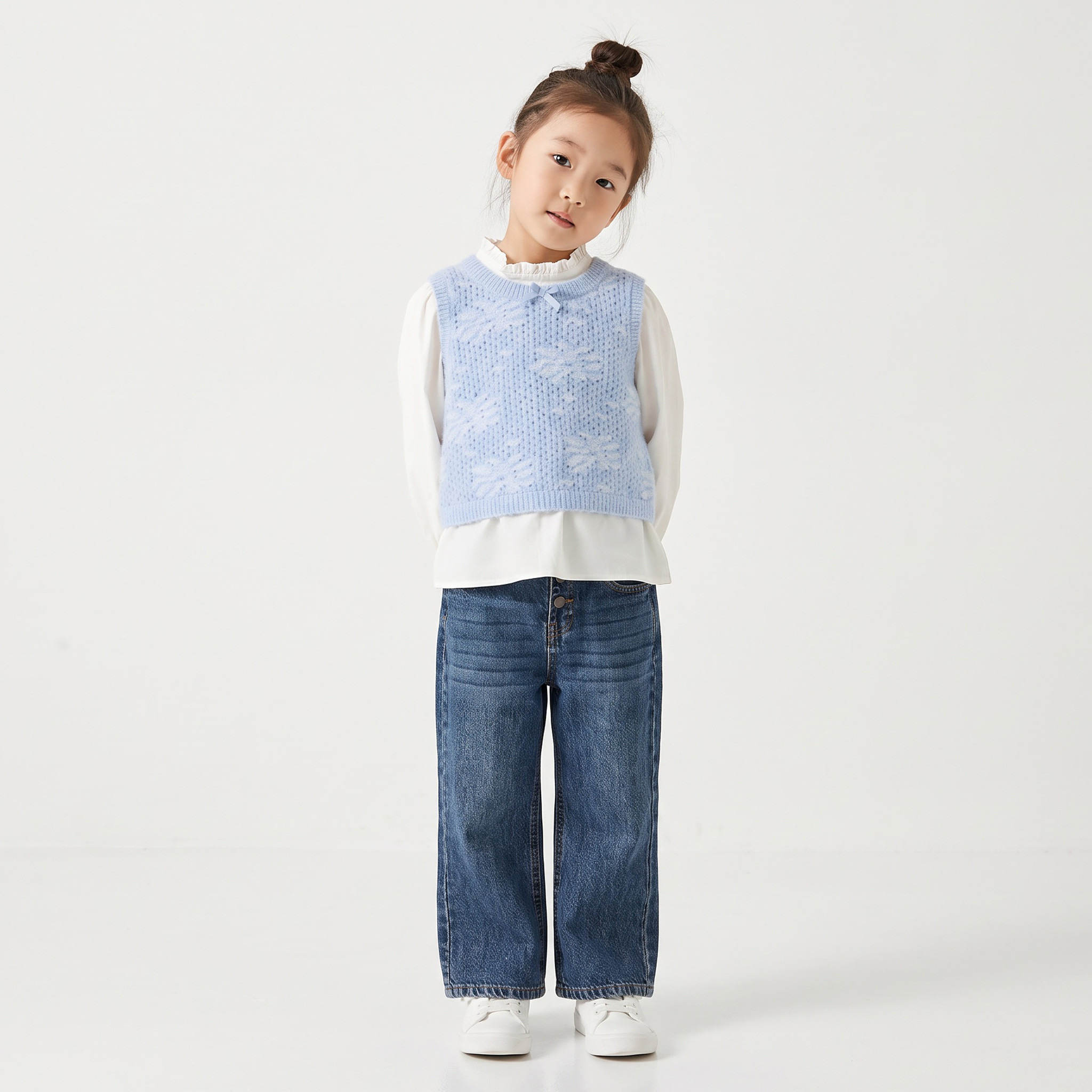 كنزة تووفر بأكمام طويلة وياقة عالية من إليجو-girls-clothing-blousesandshirts-image-2