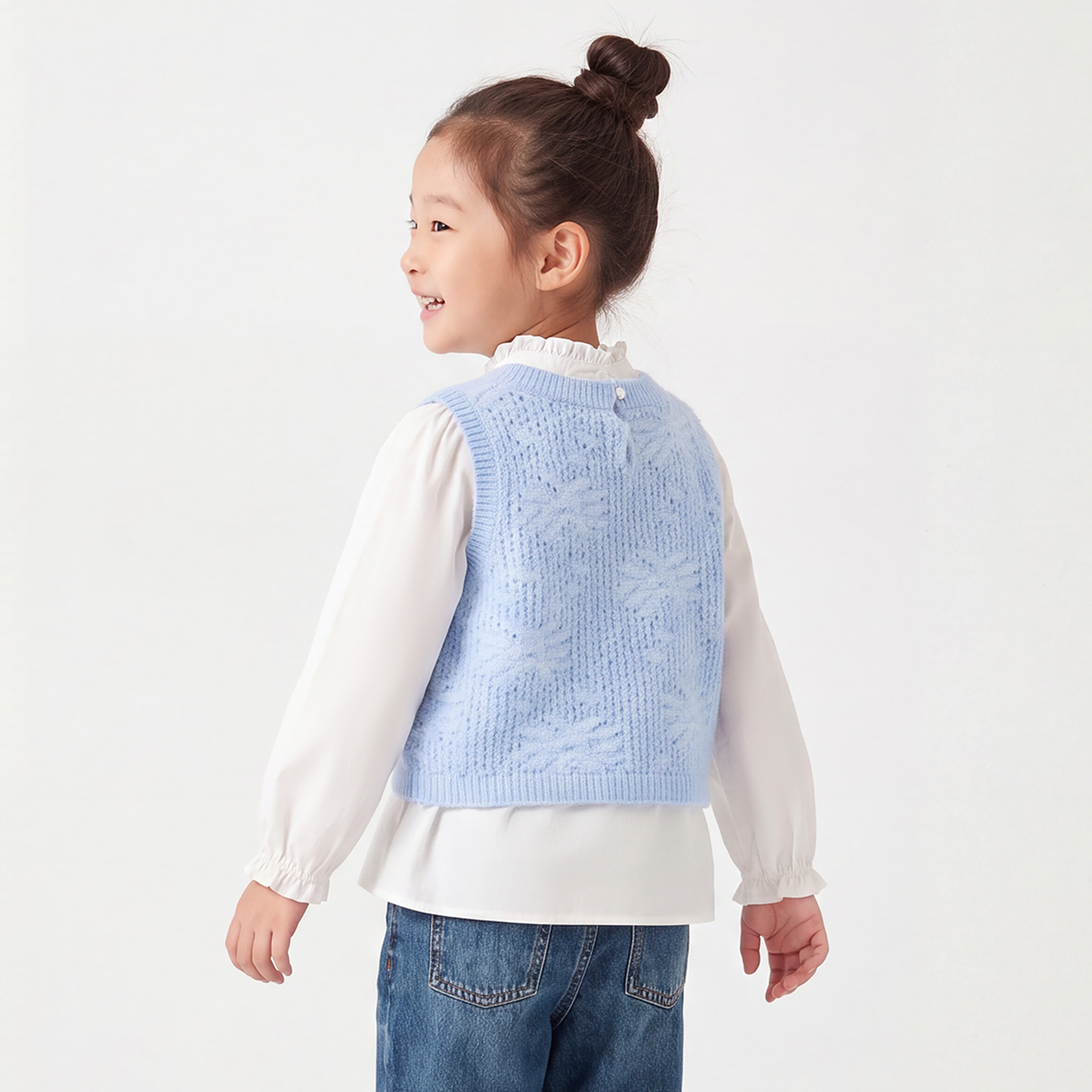 كنزة تووفر بأكمام طويلة وياقة عالية من إليجو-girls-clothing-blousesandshirts-image-3