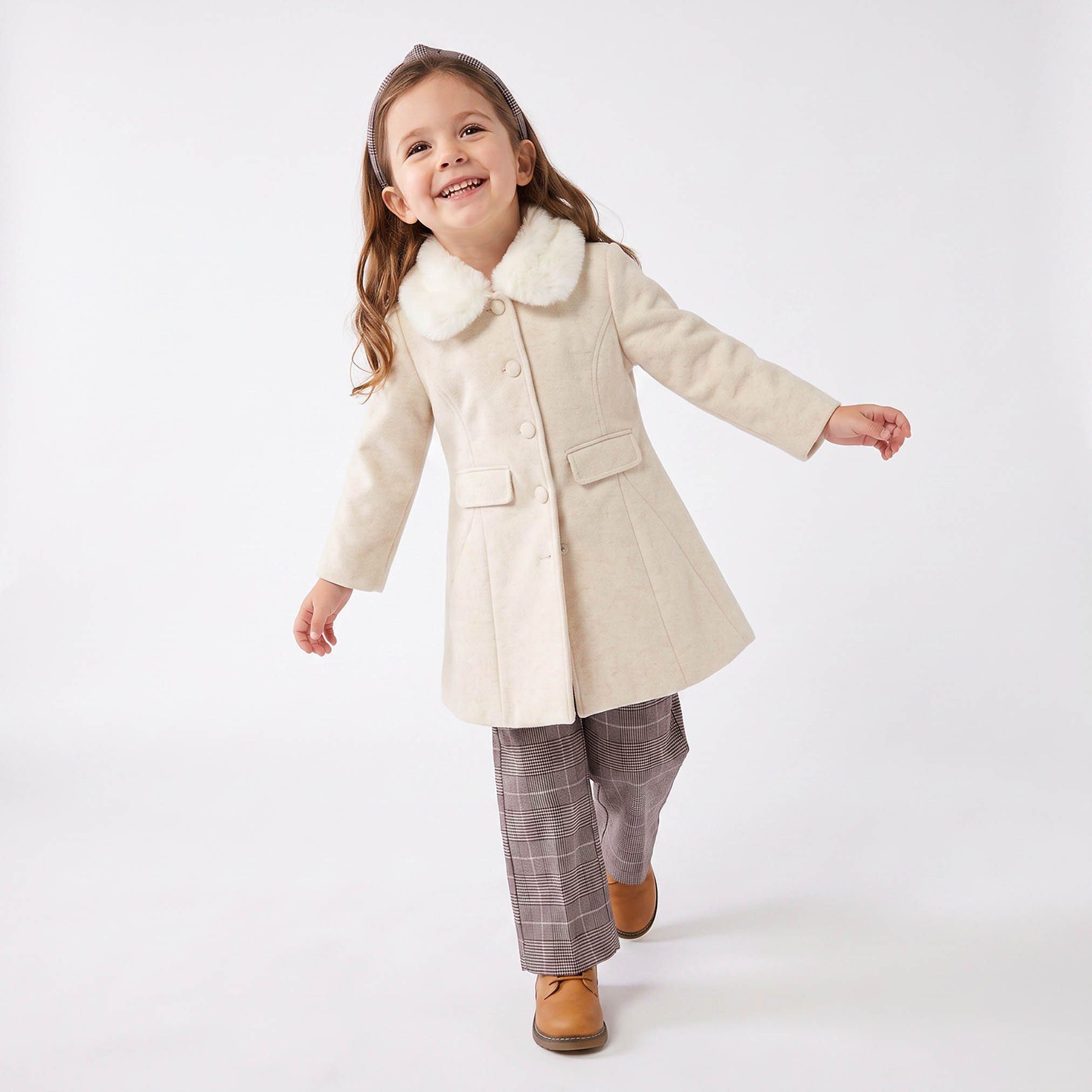 بنطلون كاروهات بخصر مطاطي من إليجو-girls-clothing-bottoms-trousers-image-5